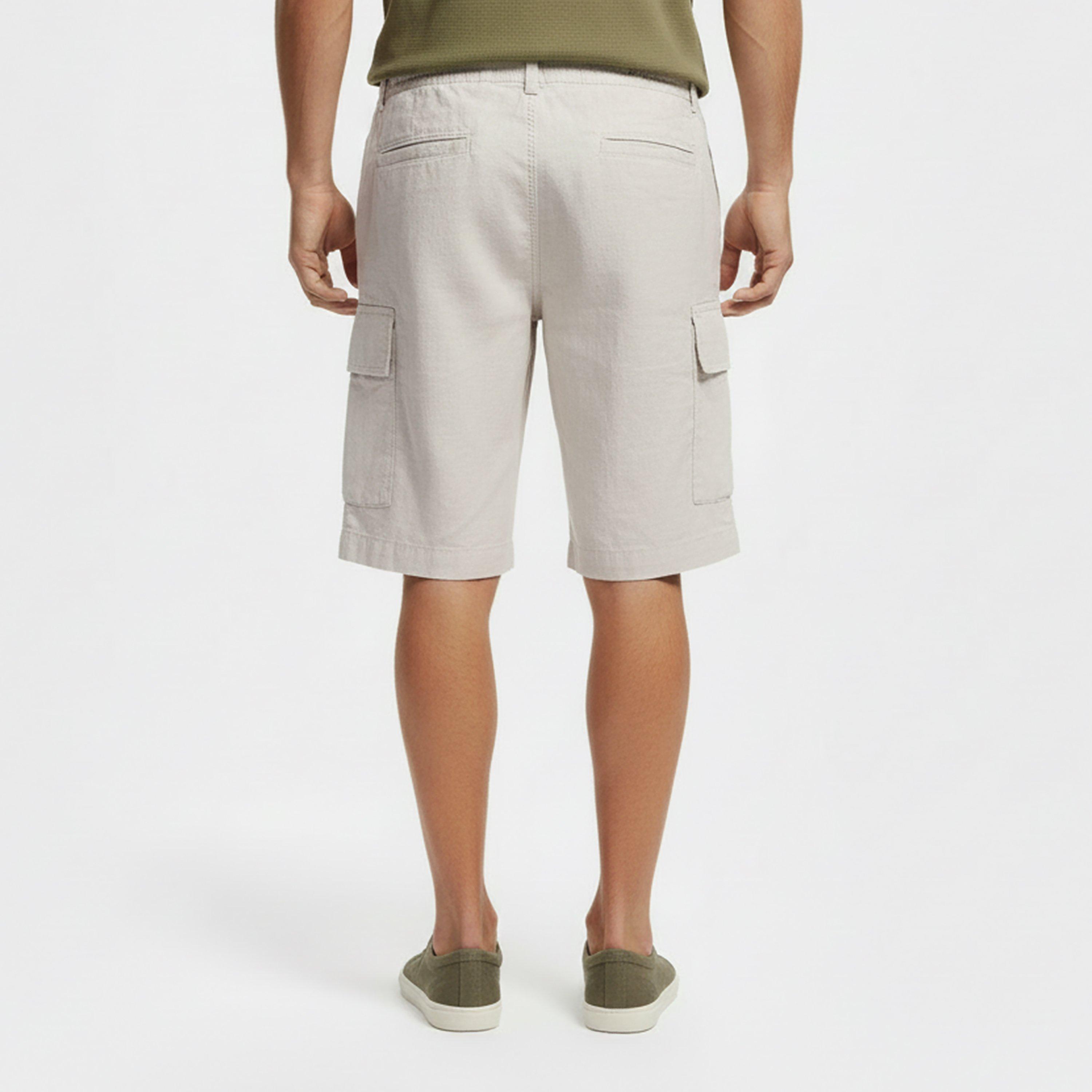 Light Grey 070 - Boss - Men's Cargo Shorts - 4