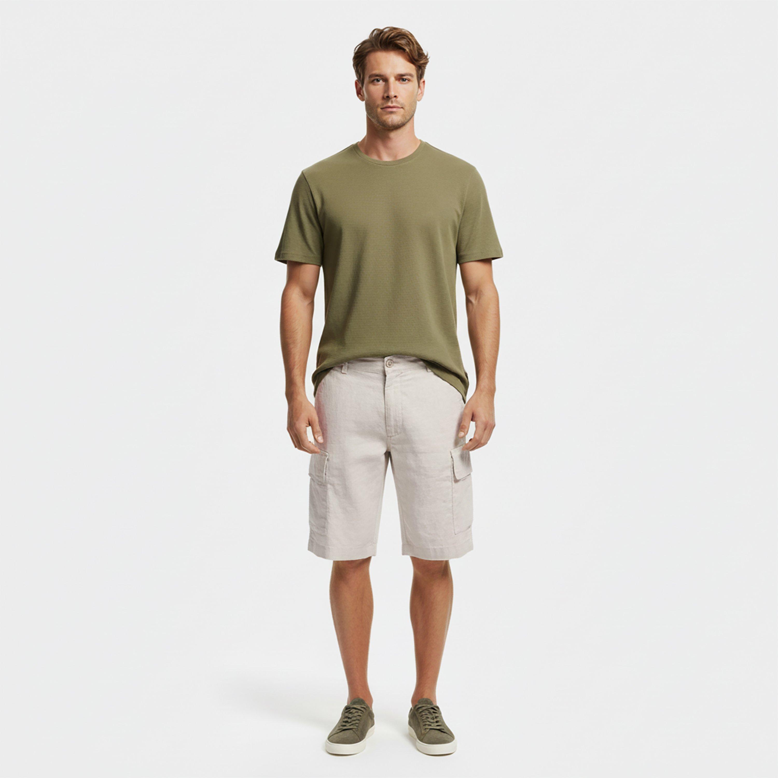 Light Grey 070 - Boss - Men's Cargo Shorts - 6