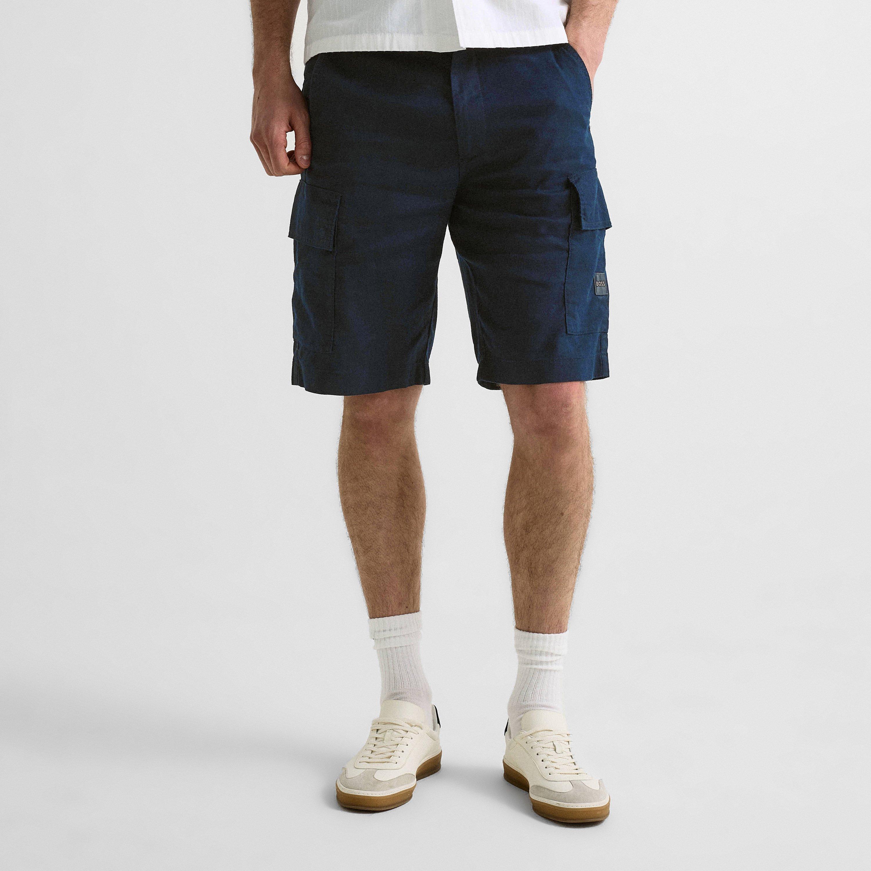 Dark Blue 404 - Boss - Men's Cargo Shorts - 3