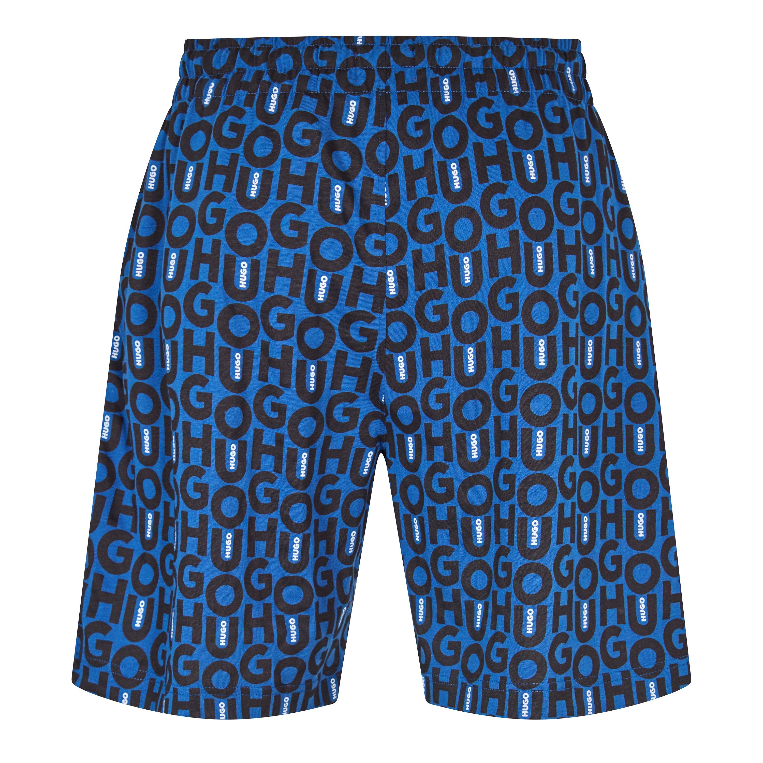 Tamno plava 462 - Hugo - Men's Fleece Jogger Shorts - 2