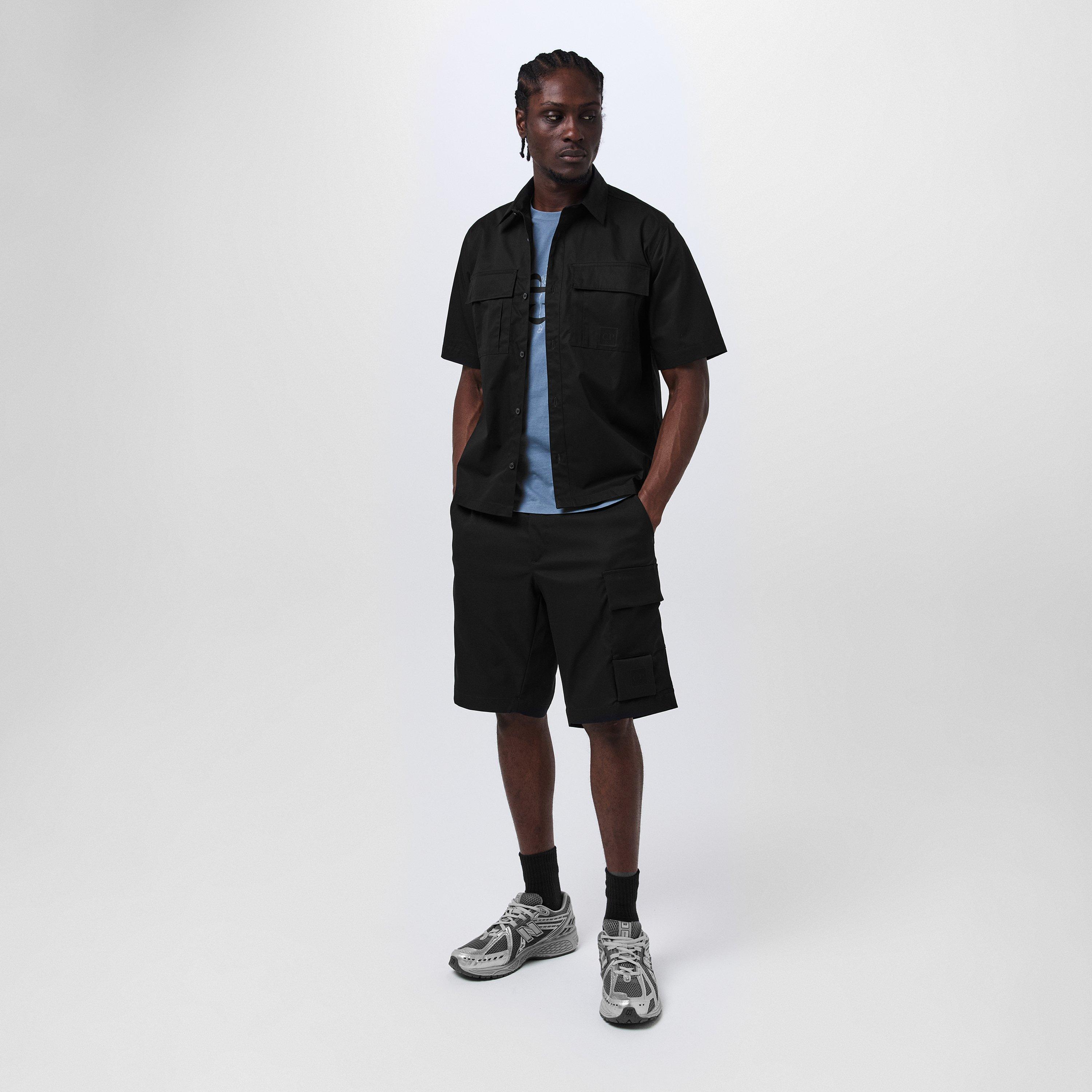 Black 999 - CP Company Metropolis - Men's Bermuda Cargo Shorts - 6