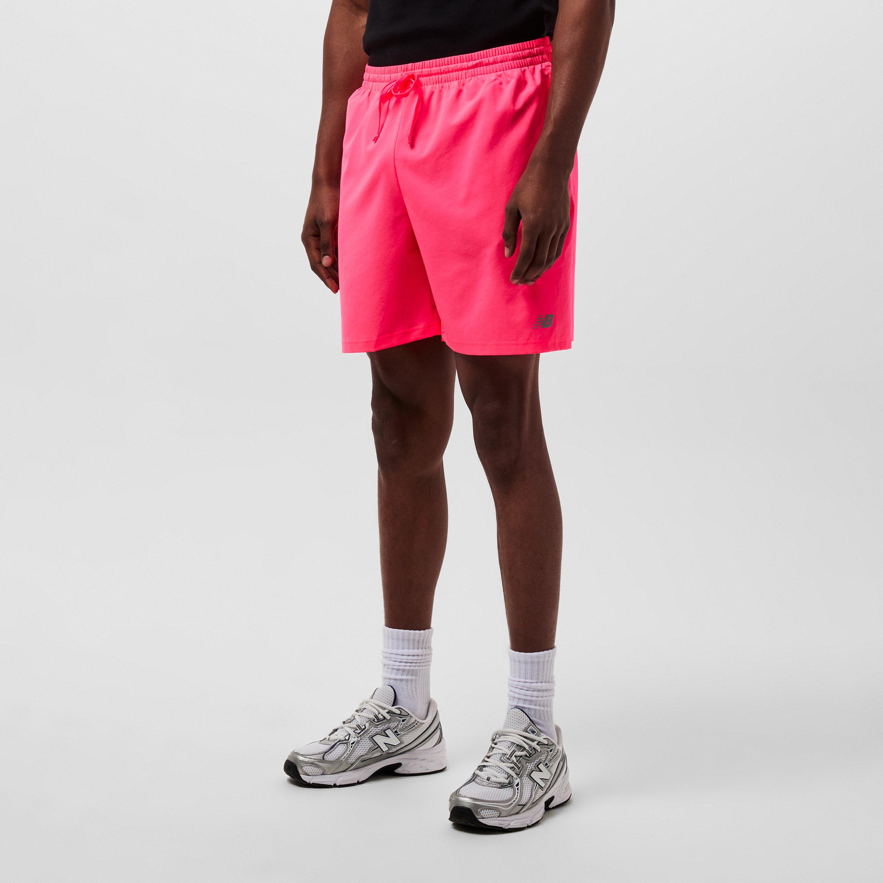 Neon Pink - New Balance - Men's Performance Gym Shorts - 3