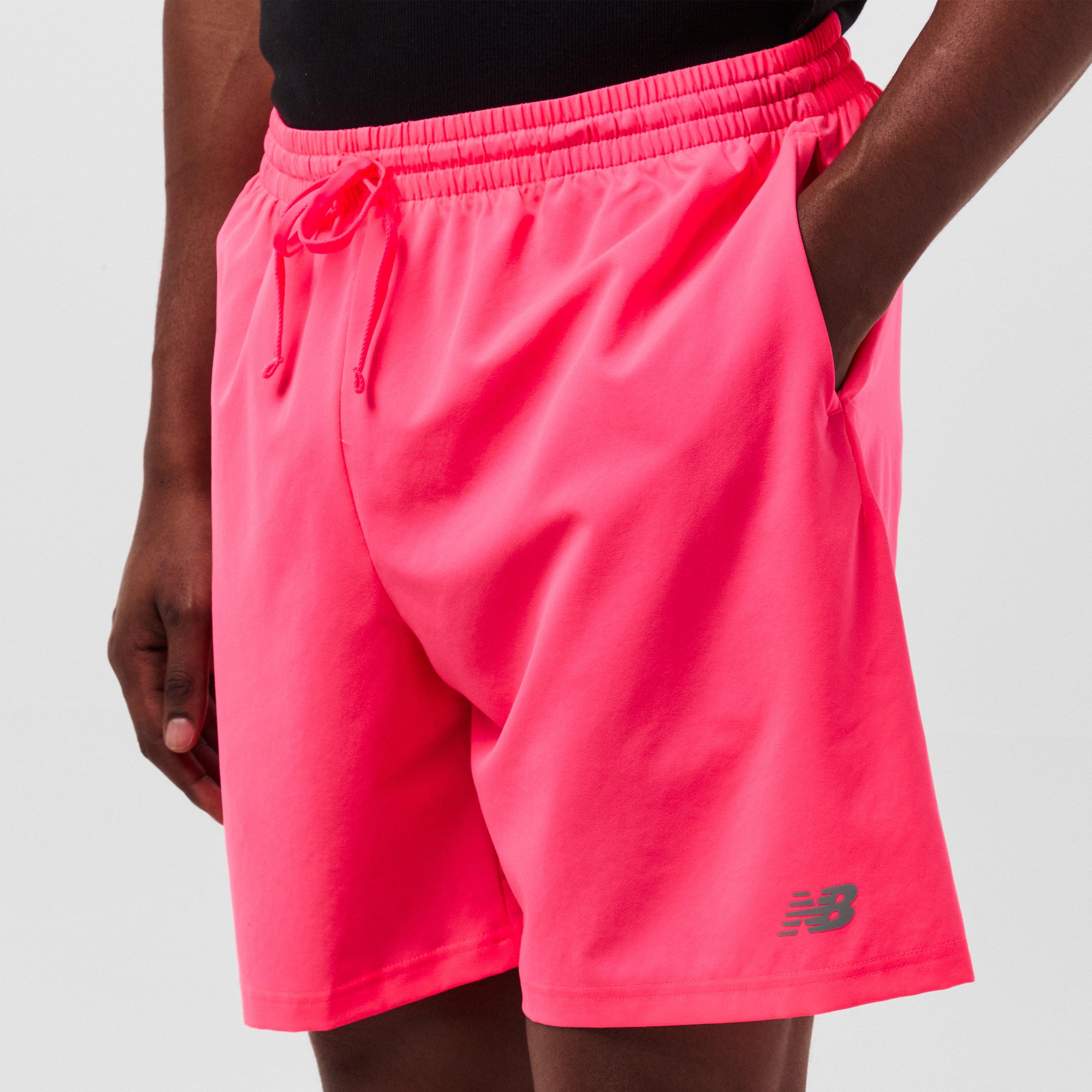 Neon Pink - New Balance - Men's Performance Gym Shorts - 5