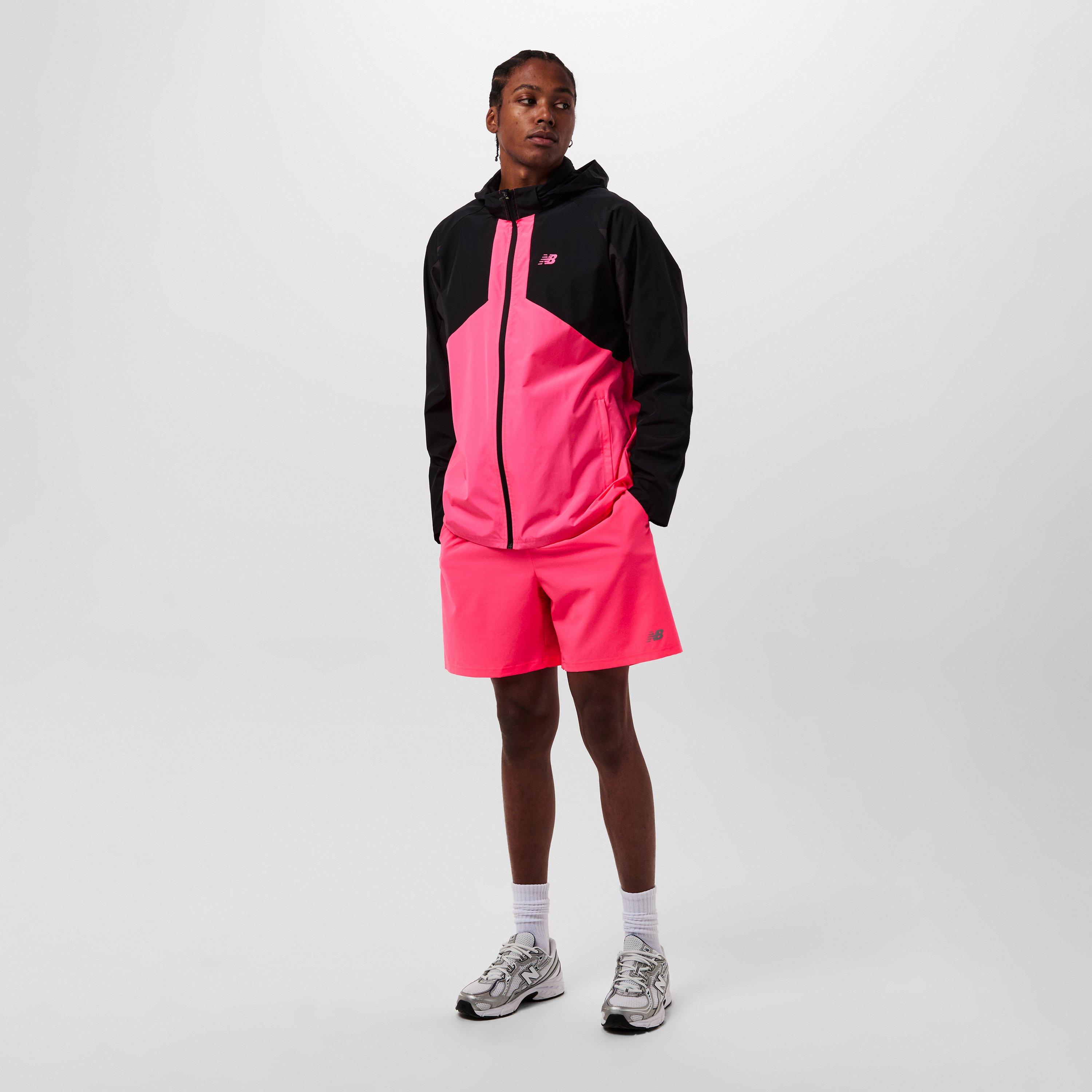 Neon Pink - New Balance - Men's Performance Gym Shorts - 6