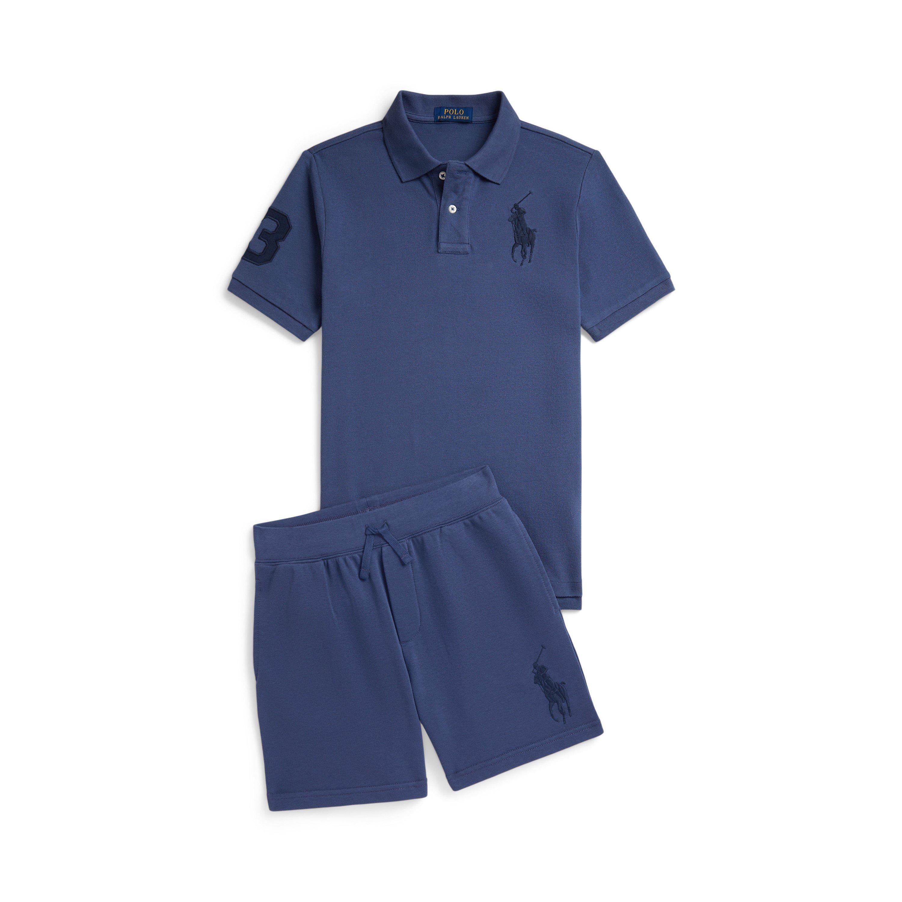 Polo Ralph Lauren Kids' Fleece Jogger Shorts - Light Navy - Size 8-9Y/M