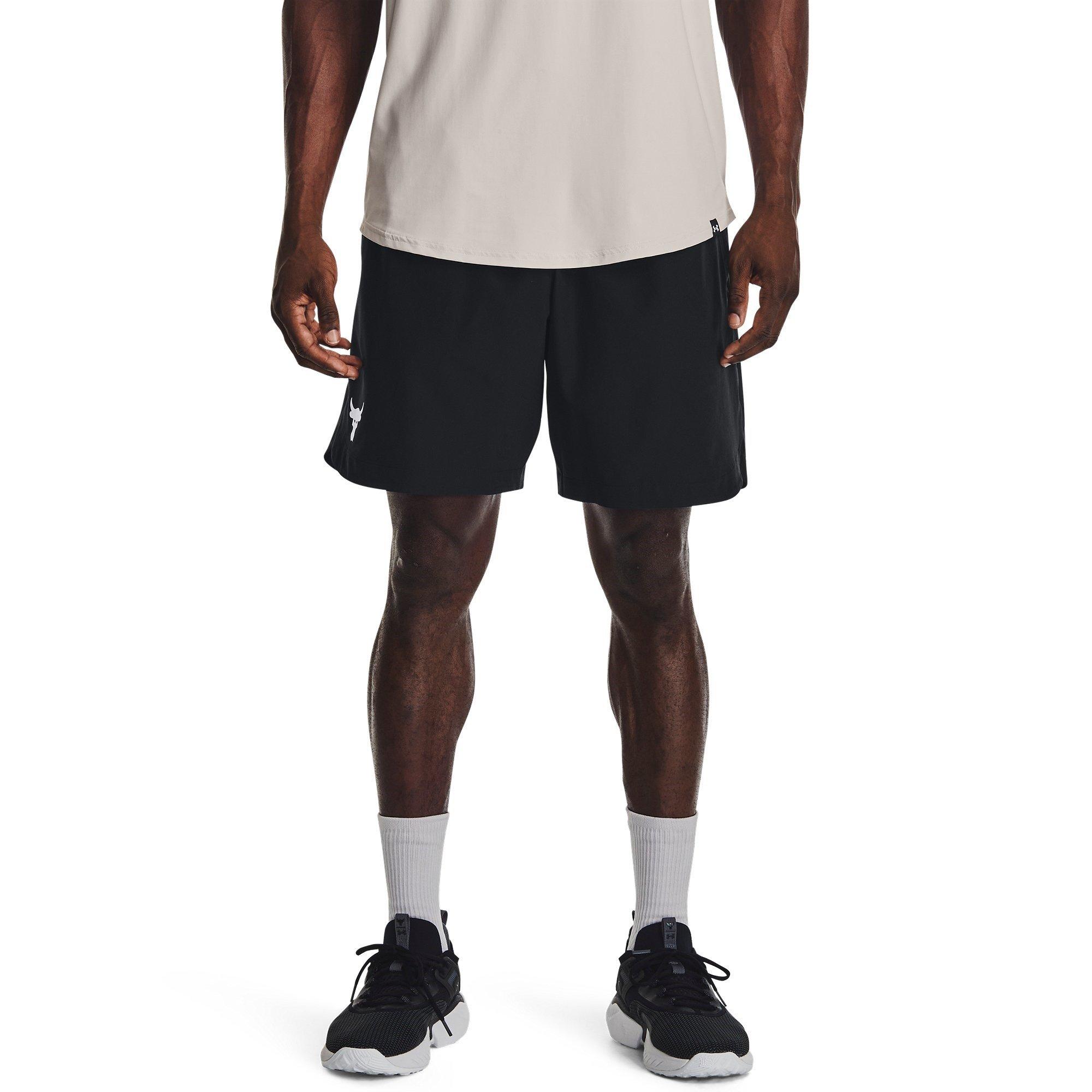 Black/White - Under Armour - Rock Woven Performance Gym Shorts - 2