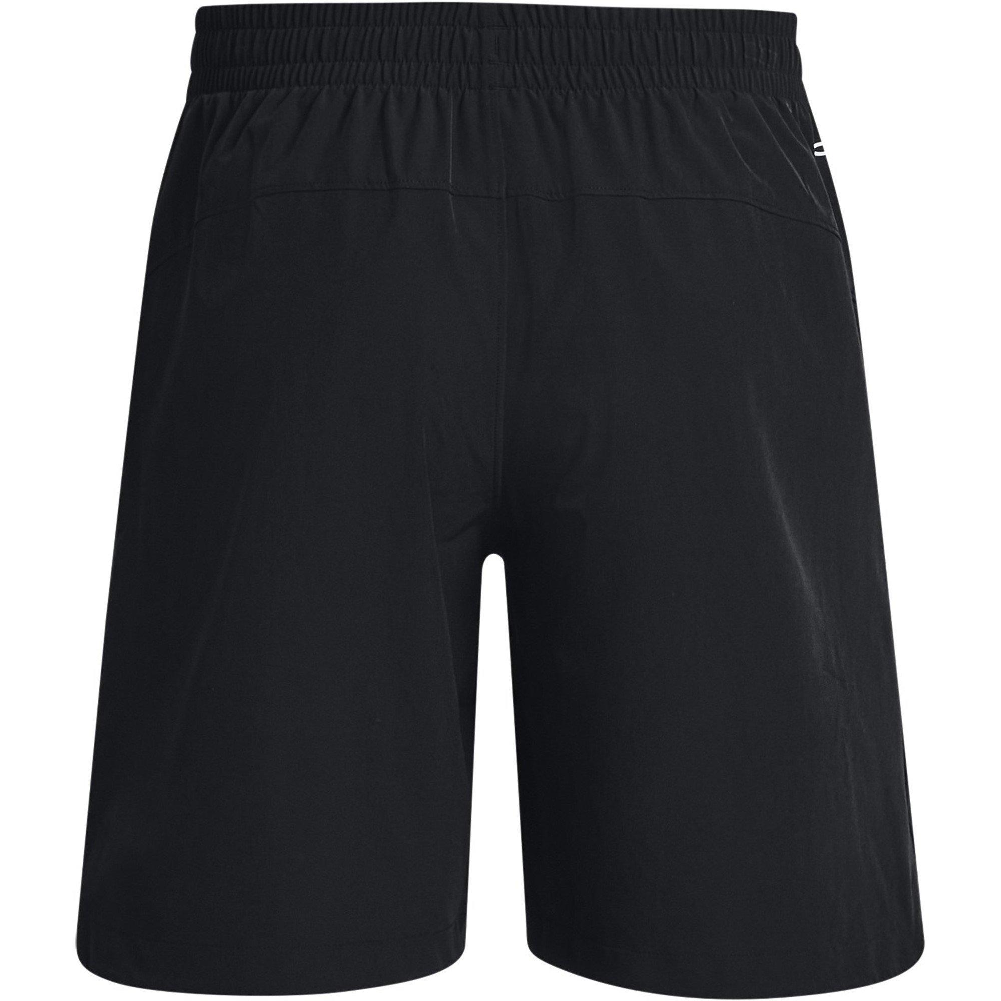 Black/White - Under Armour - Rock Woven Performance Gym Shorts - 7
