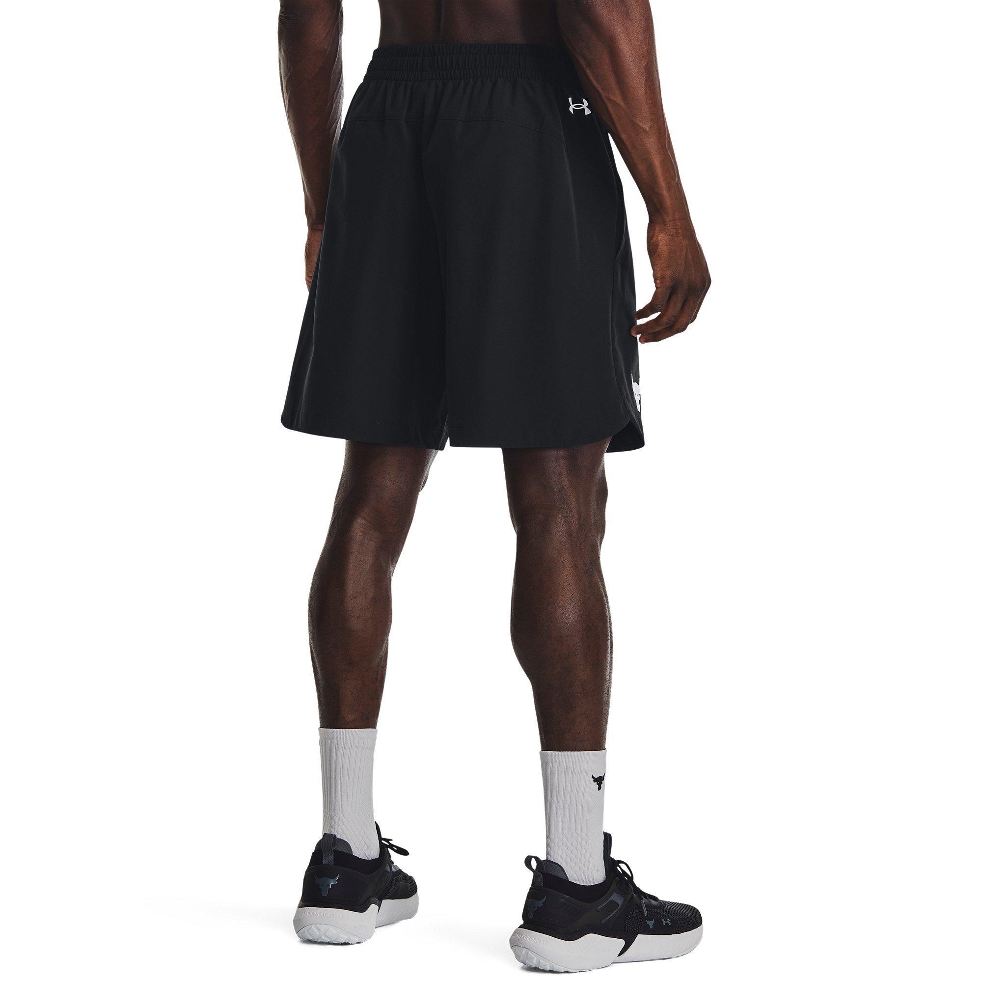 Black/White - Under Armour - Rock Woven Performance Gym Shorts - 3