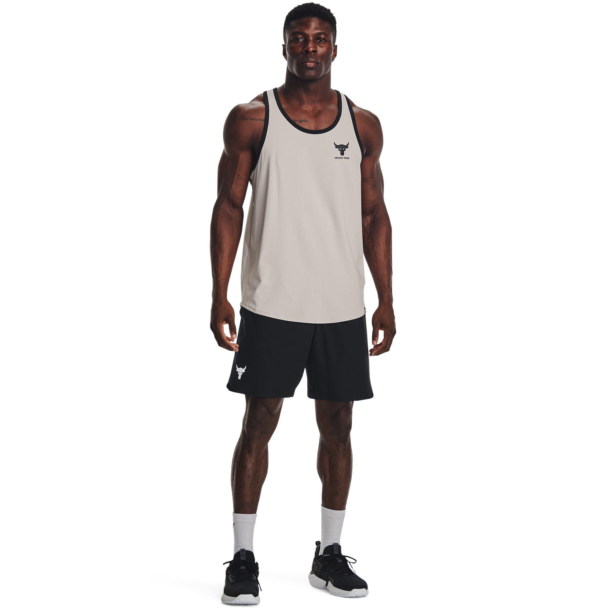 Black/White - Under Armour - Rock Woven Performance Gym Shorts - 4