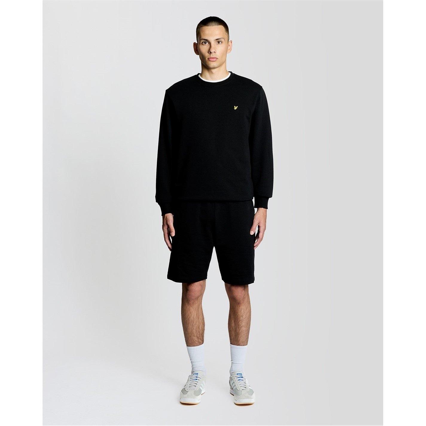 Jet Black - Lyle and Scott - Lyle & Scott Mens Cotton Sweatshort - 1
