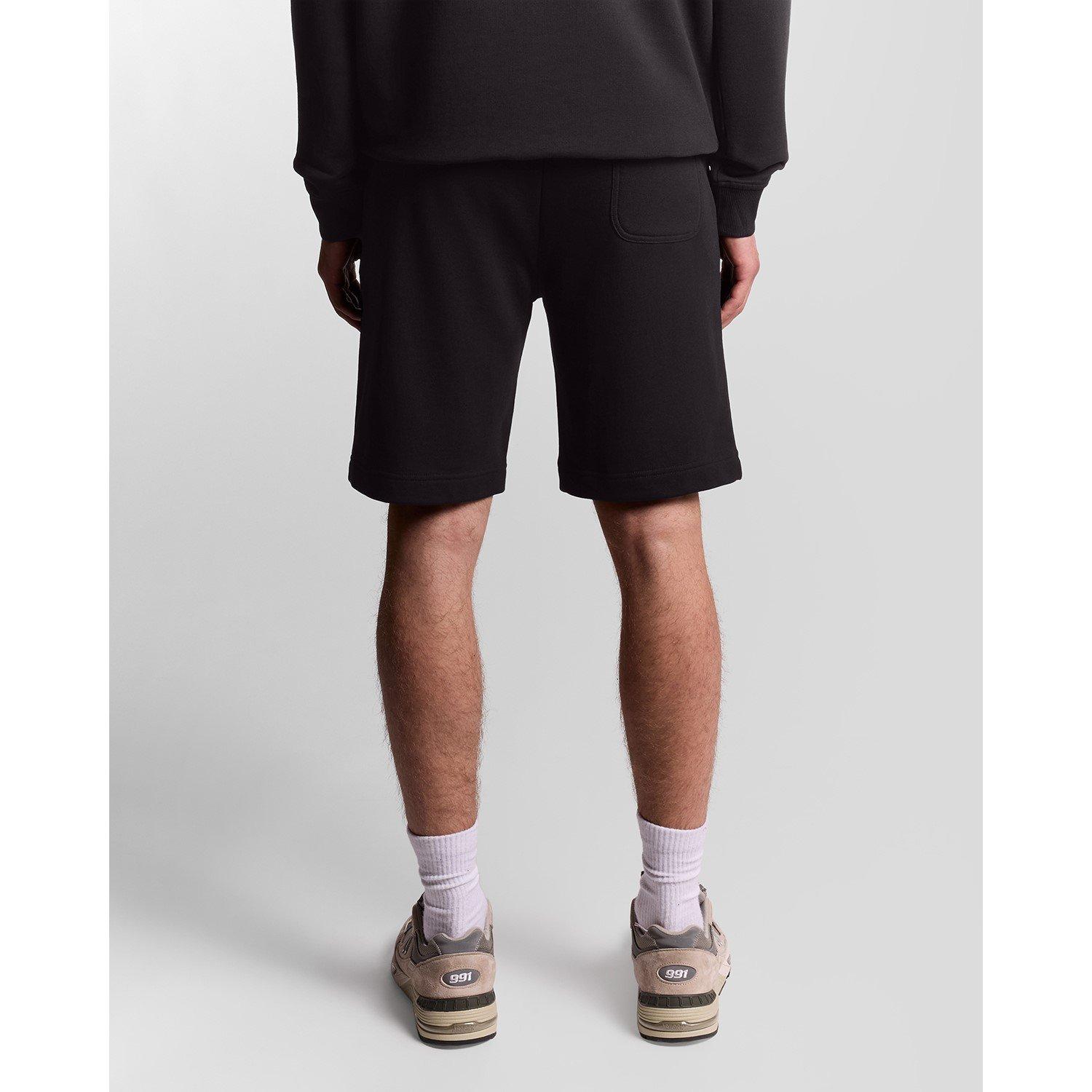 Jet Black - Lyle and Scott - Men's Fleece Jogger Shorts - 2