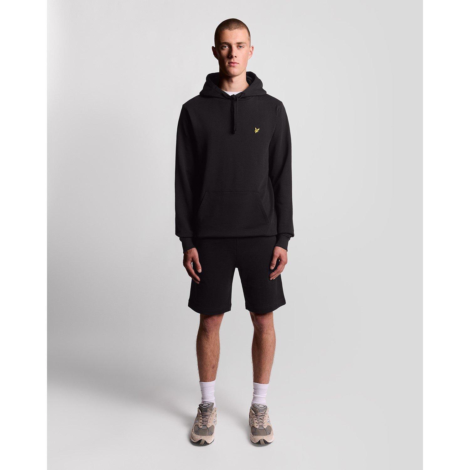 Jet Black - Lyle and Scott - Men's Fleece Jogger Shorts - 3
