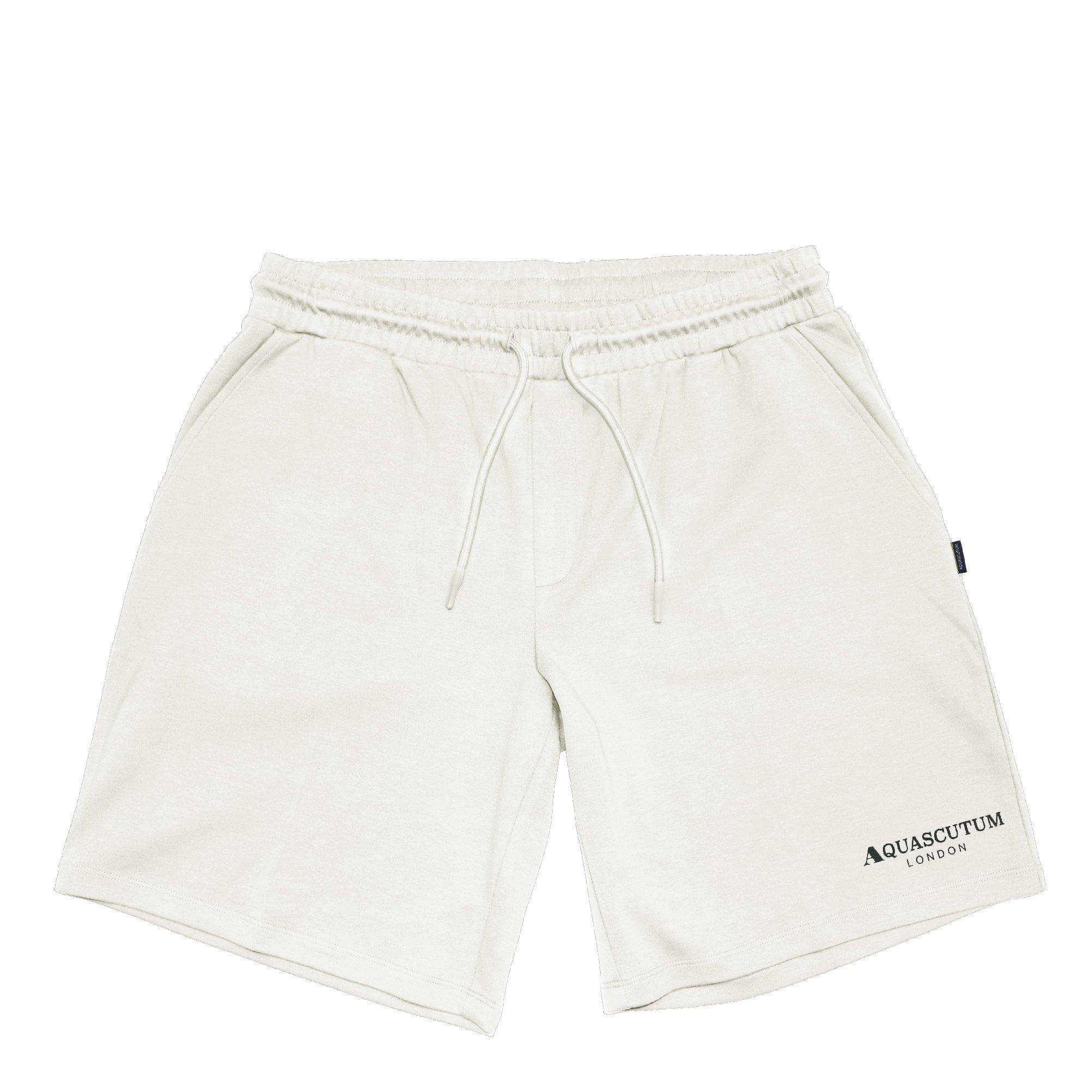 Beige - Aquascutum - Men's Fleece Jogger Shorts - 1