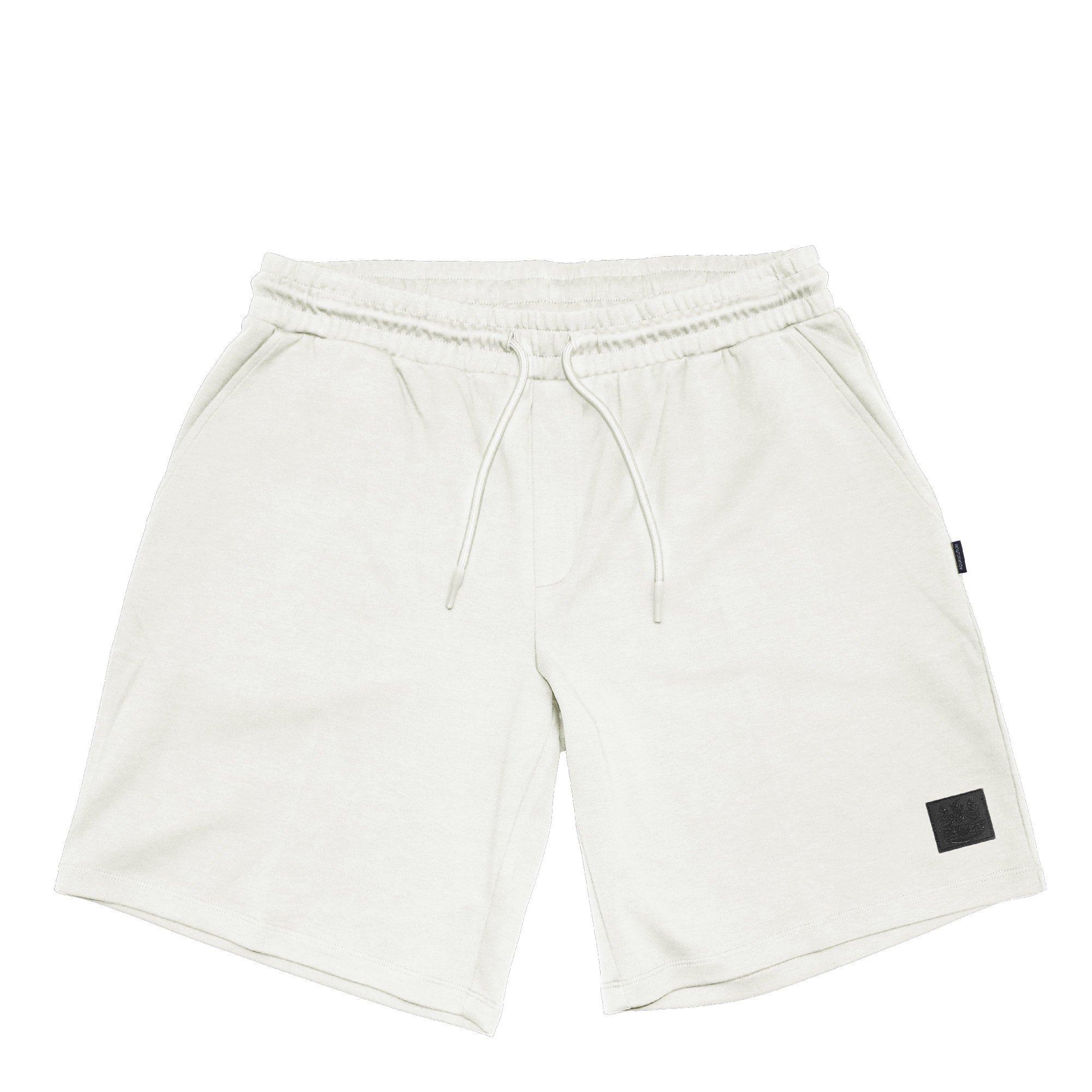 Beige - Aquascutum - Men's Fleece Jogger Shorts - 1