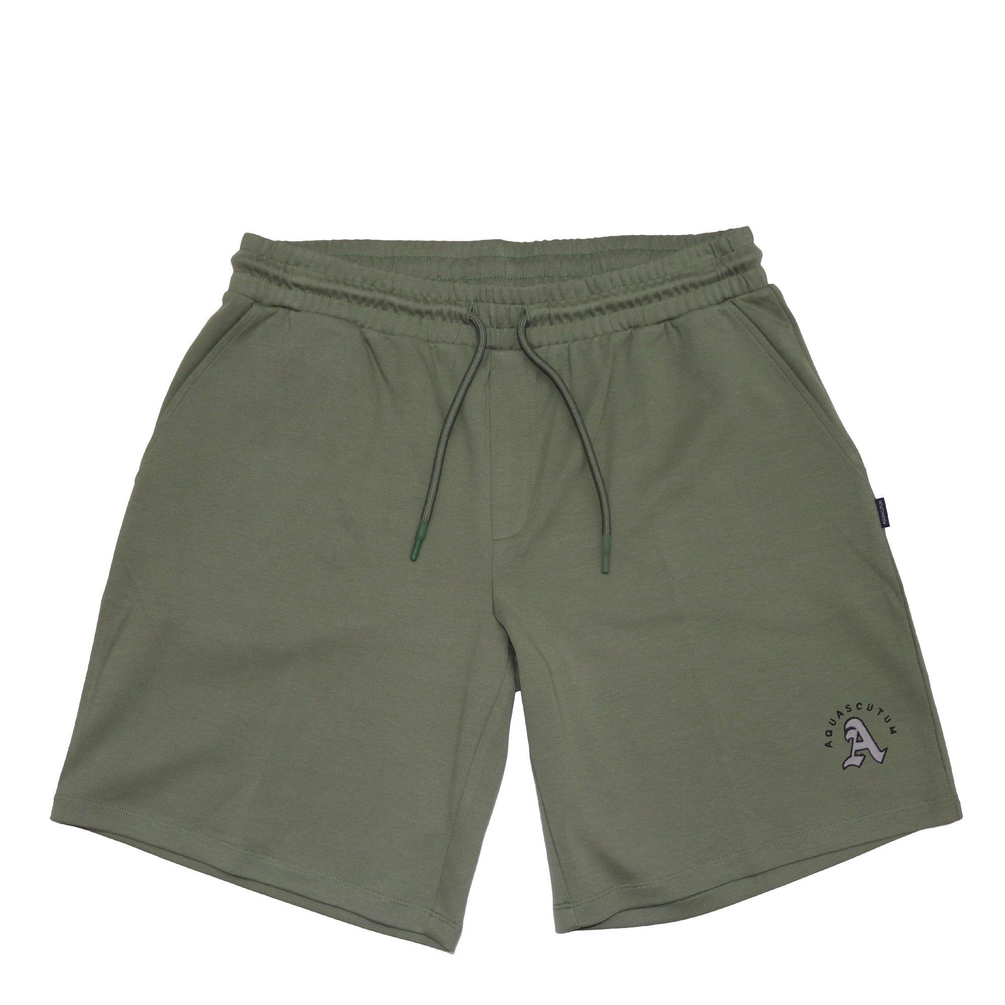 Military Green - Aquascutum - Men's Fleece Jogger Shorts - 1