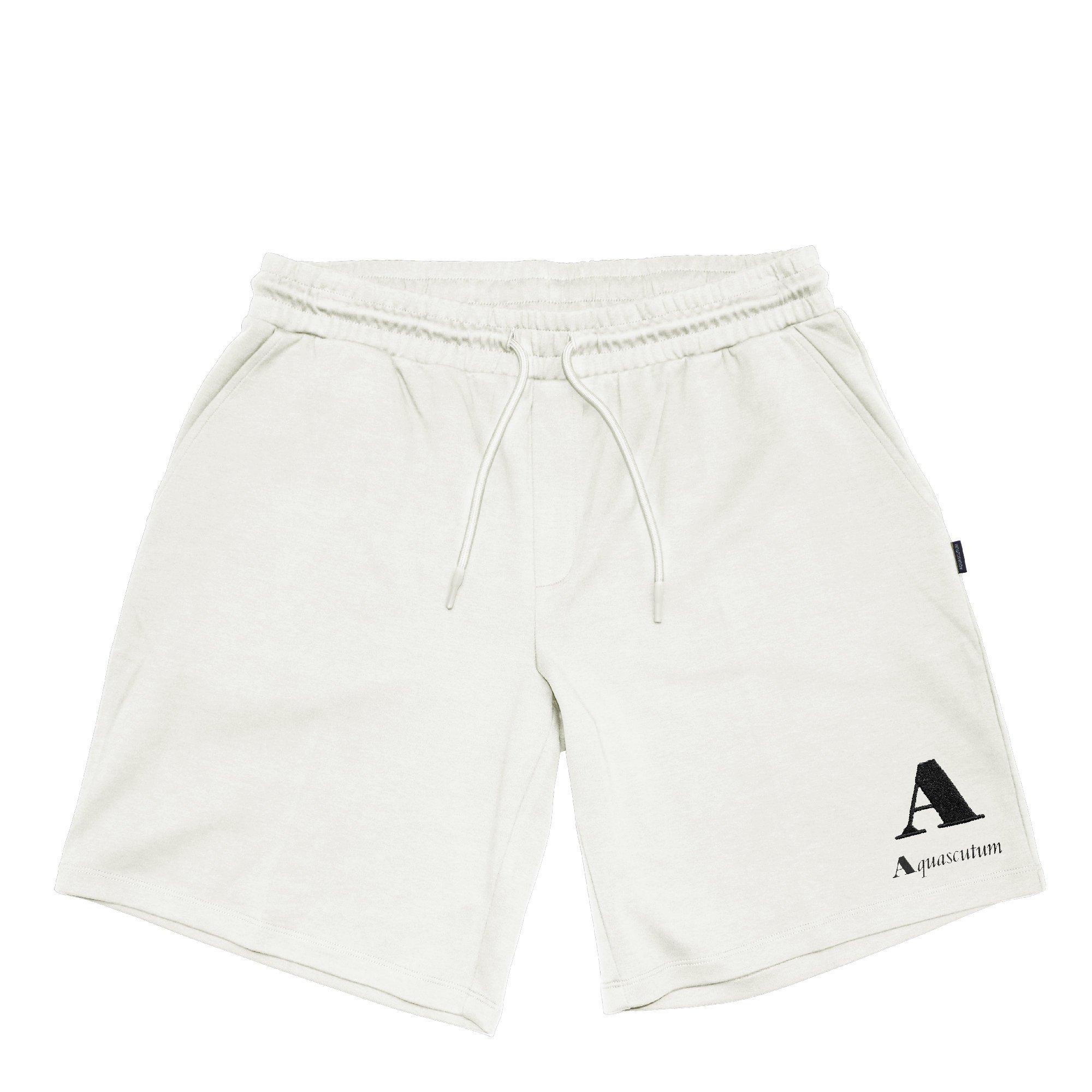 Beige - Aquascutum - Men's Fleece Jogger Shorts - 1