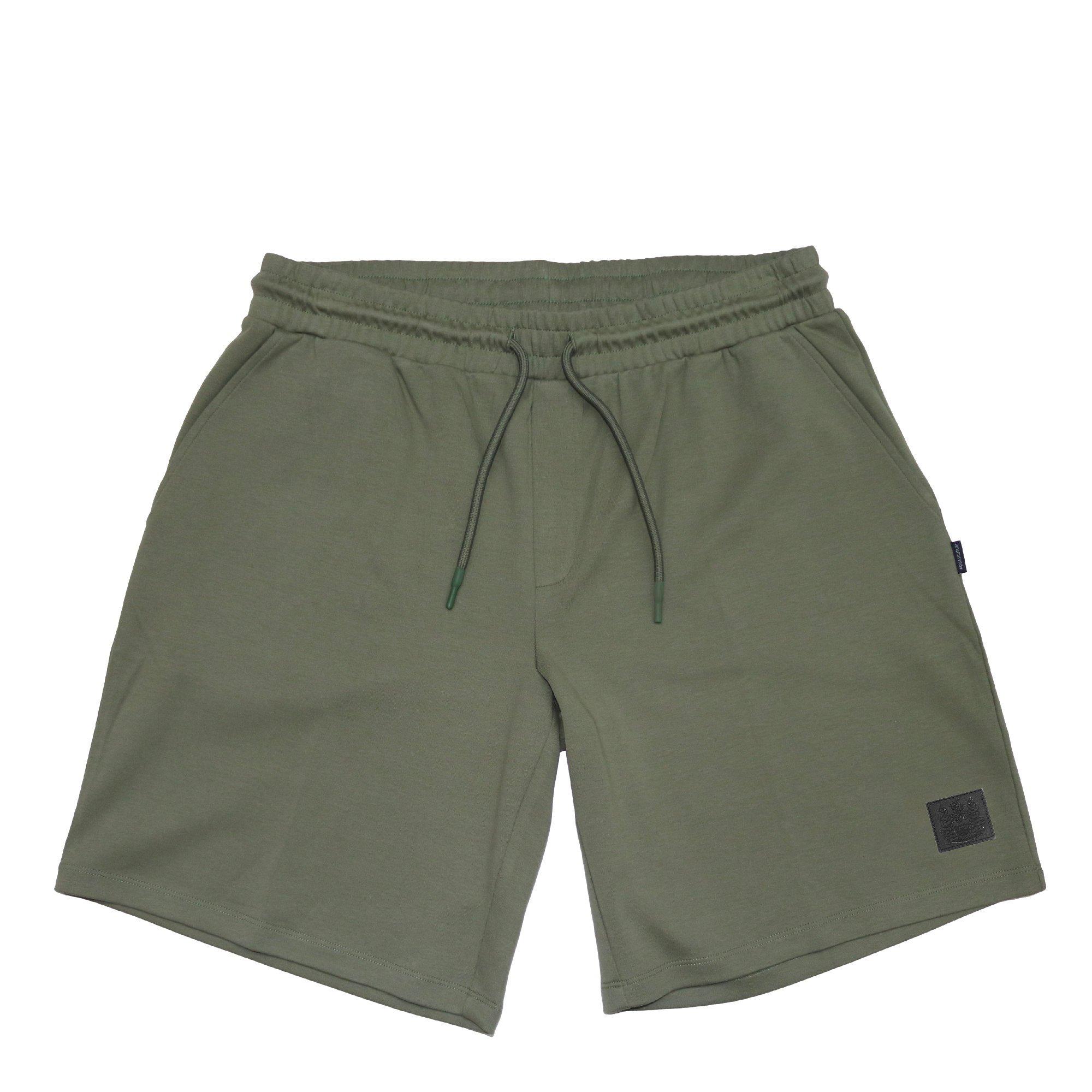 Military Green - Aquascutum - Men's Fleece Jogger Shorts - 1