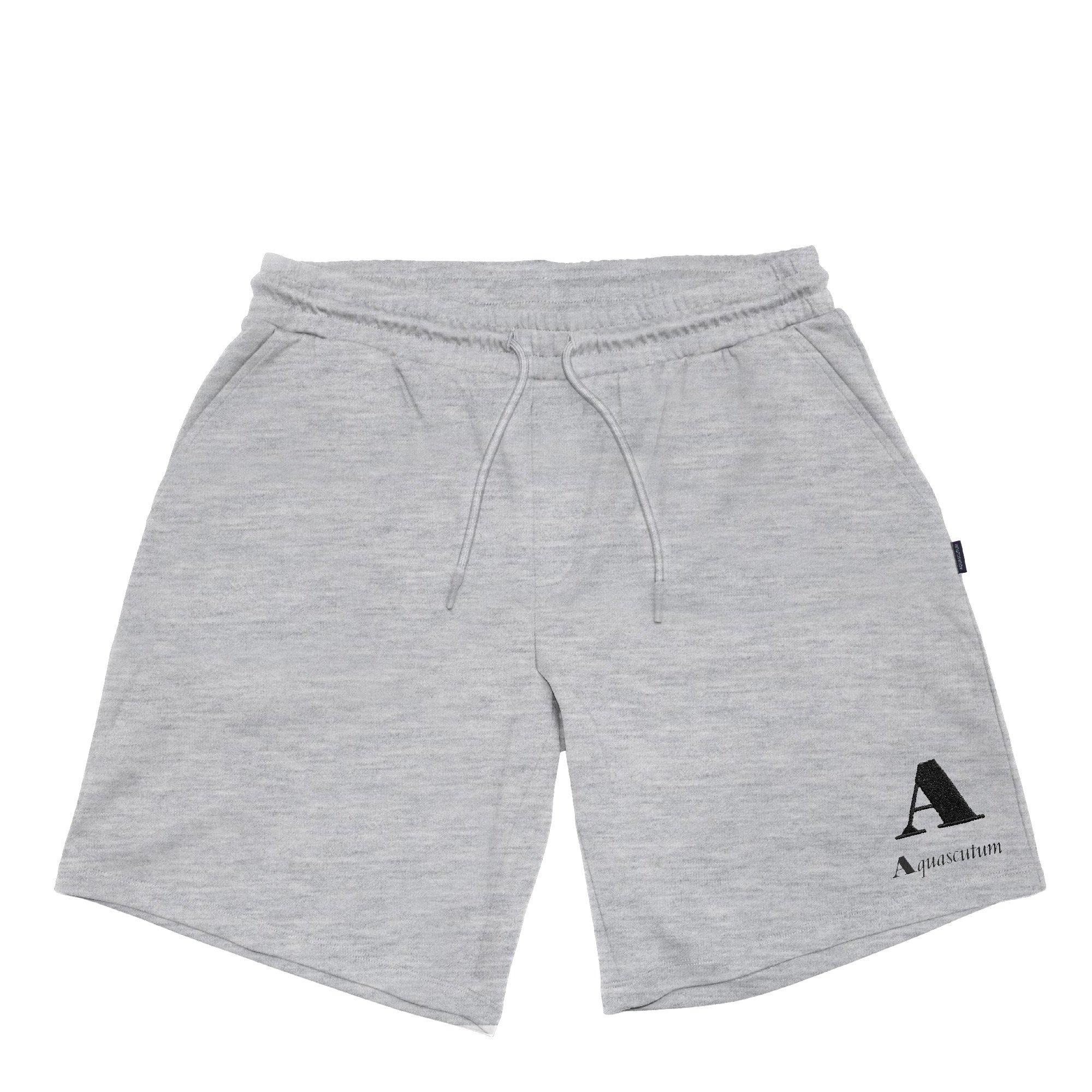 Grey - Aquascutum - Men's Fleece Jogger Shorts - 1