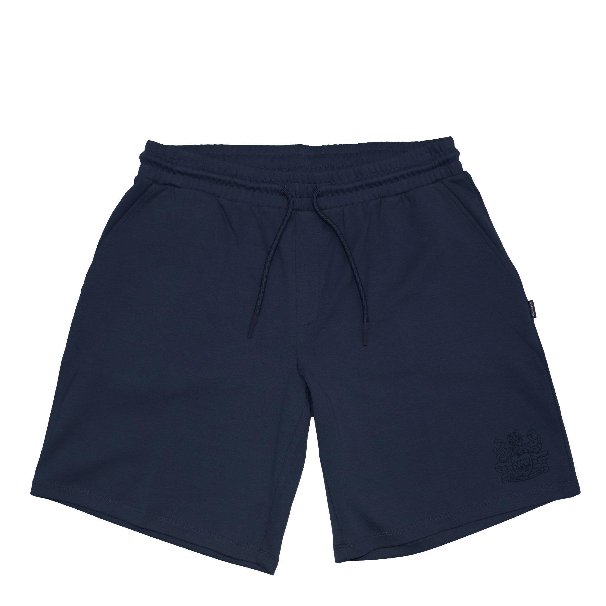 Navy - Aquascutum - Men's Fleece Jogger Shorts - 1