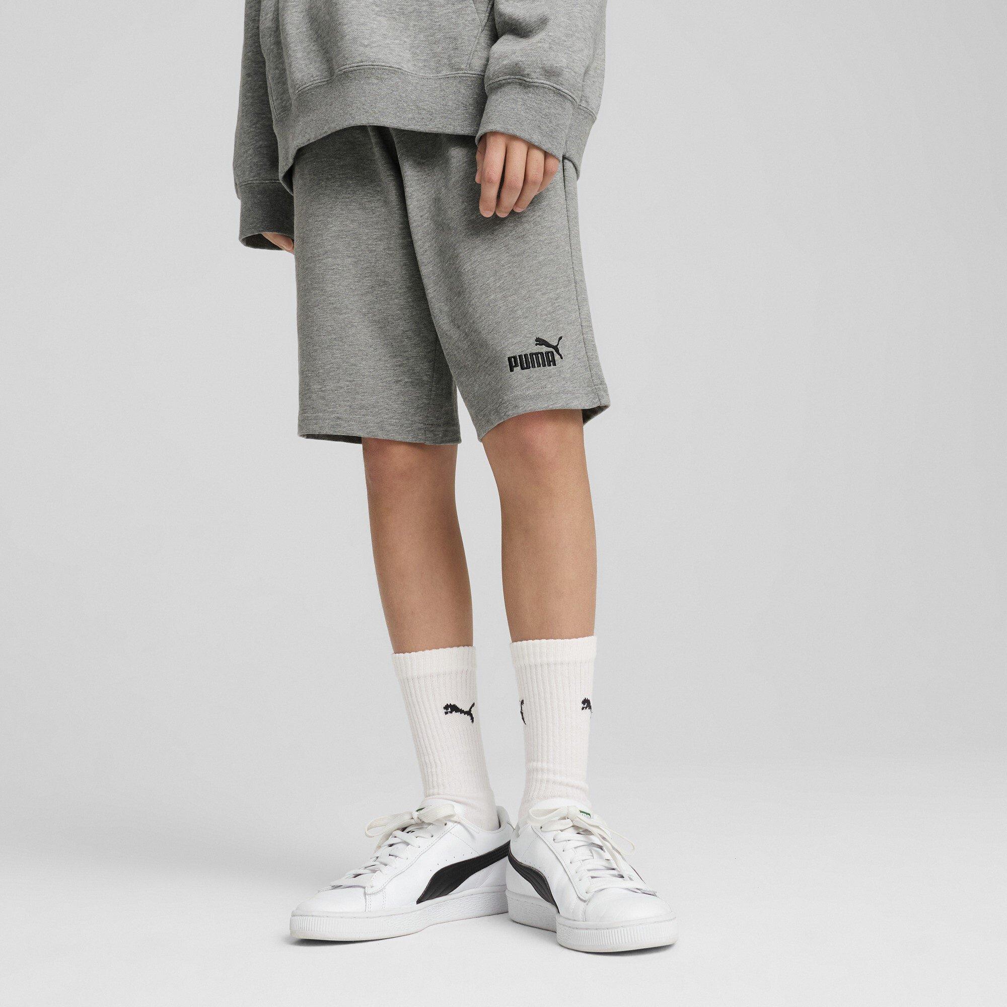 M.Gray Heather - Puma - Essentials No.1 Logo Junior Shorts - 2