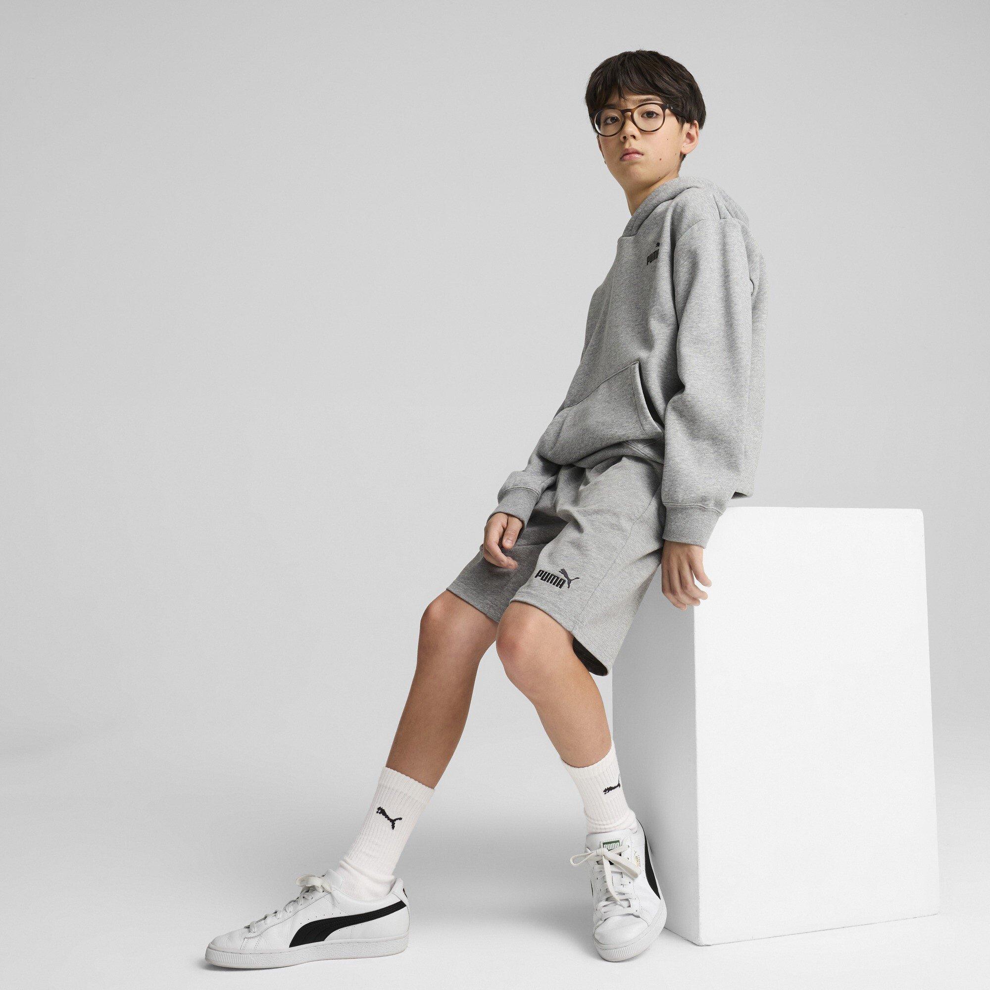 M.Gray Heather - Puma - Essentials No.1 Logo Junior Shorts - 4