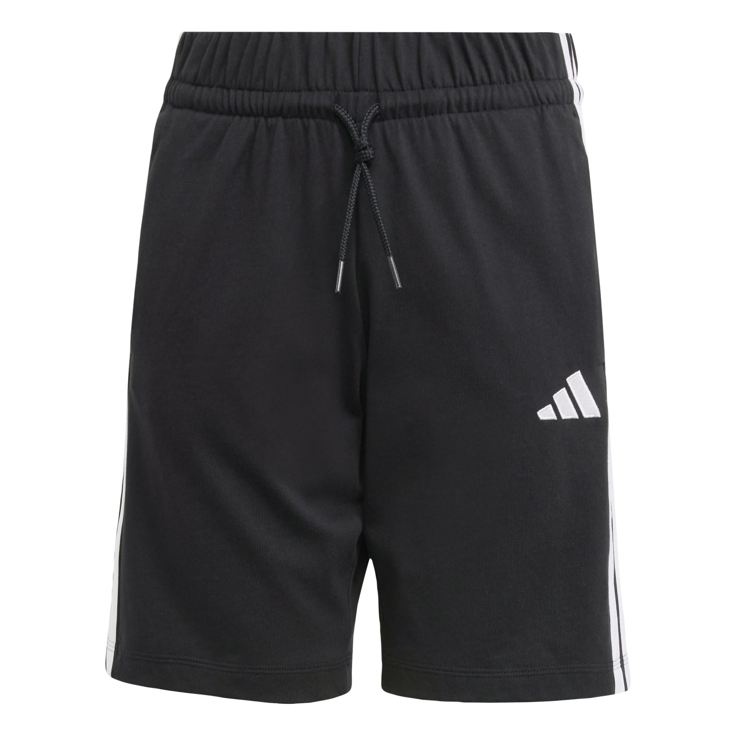 Adidas Boys Essentials 3 Stripe Jersey Short Juniors - Black/White - 13-14 Years