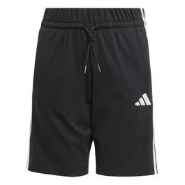 adidas Essentials 3 Stripe Jersey Short Juniors