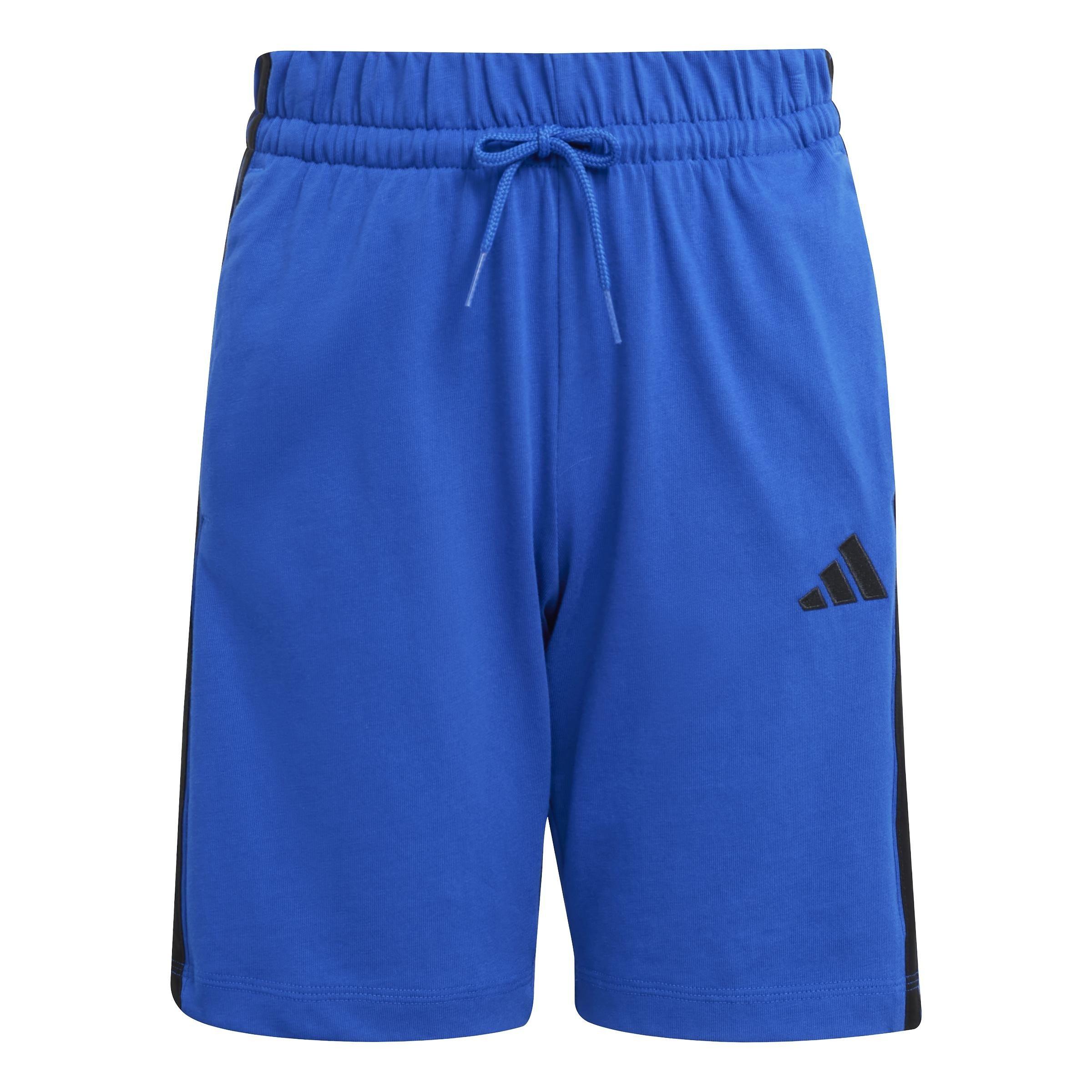 Adidas Boys Essentials 3 Stripe Jersey Short Juniors - Team Royal Bl - 9-10 Years