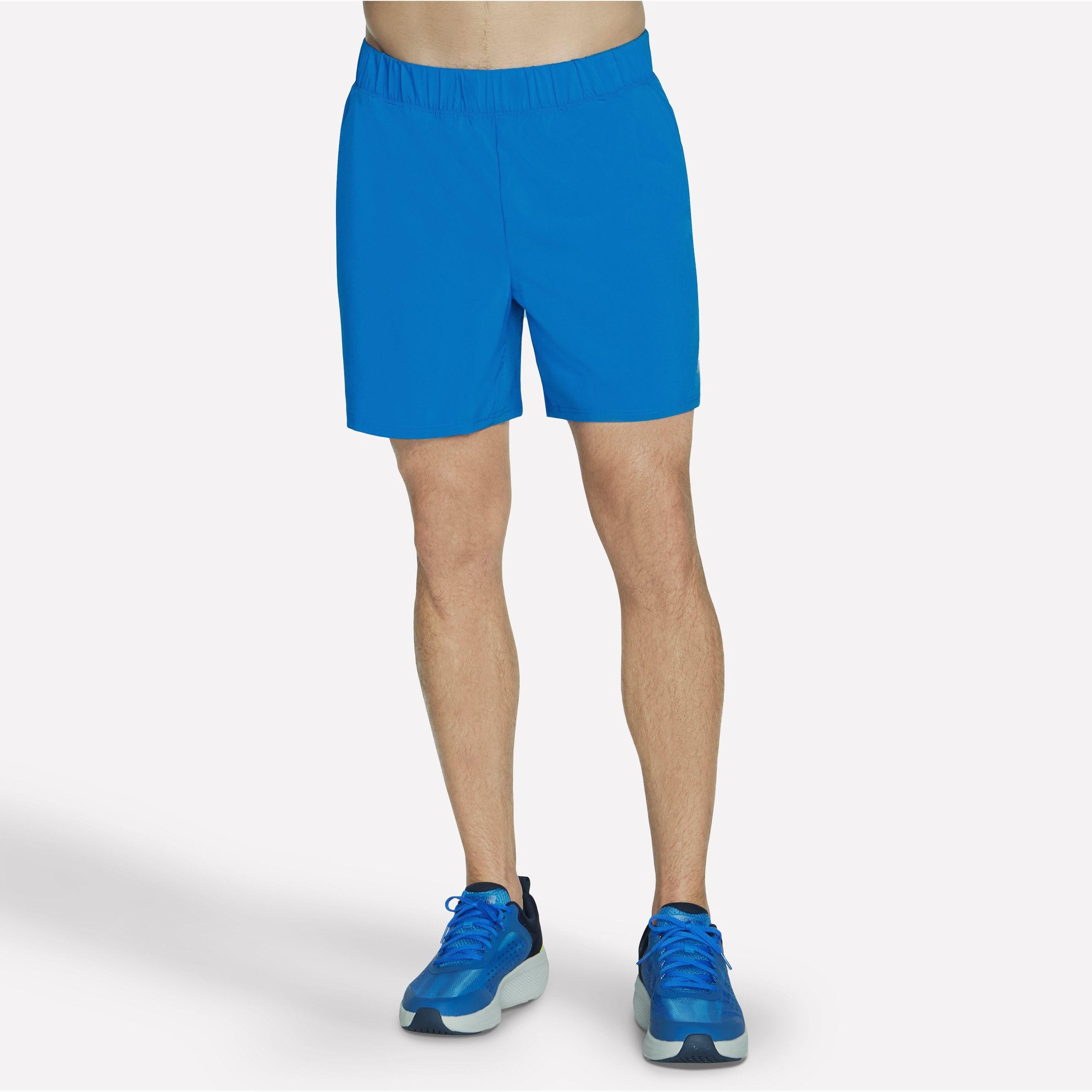 Blauw/Groen - Skechers - Skechers Performance Mesh 8 Short Gym Mens - 1