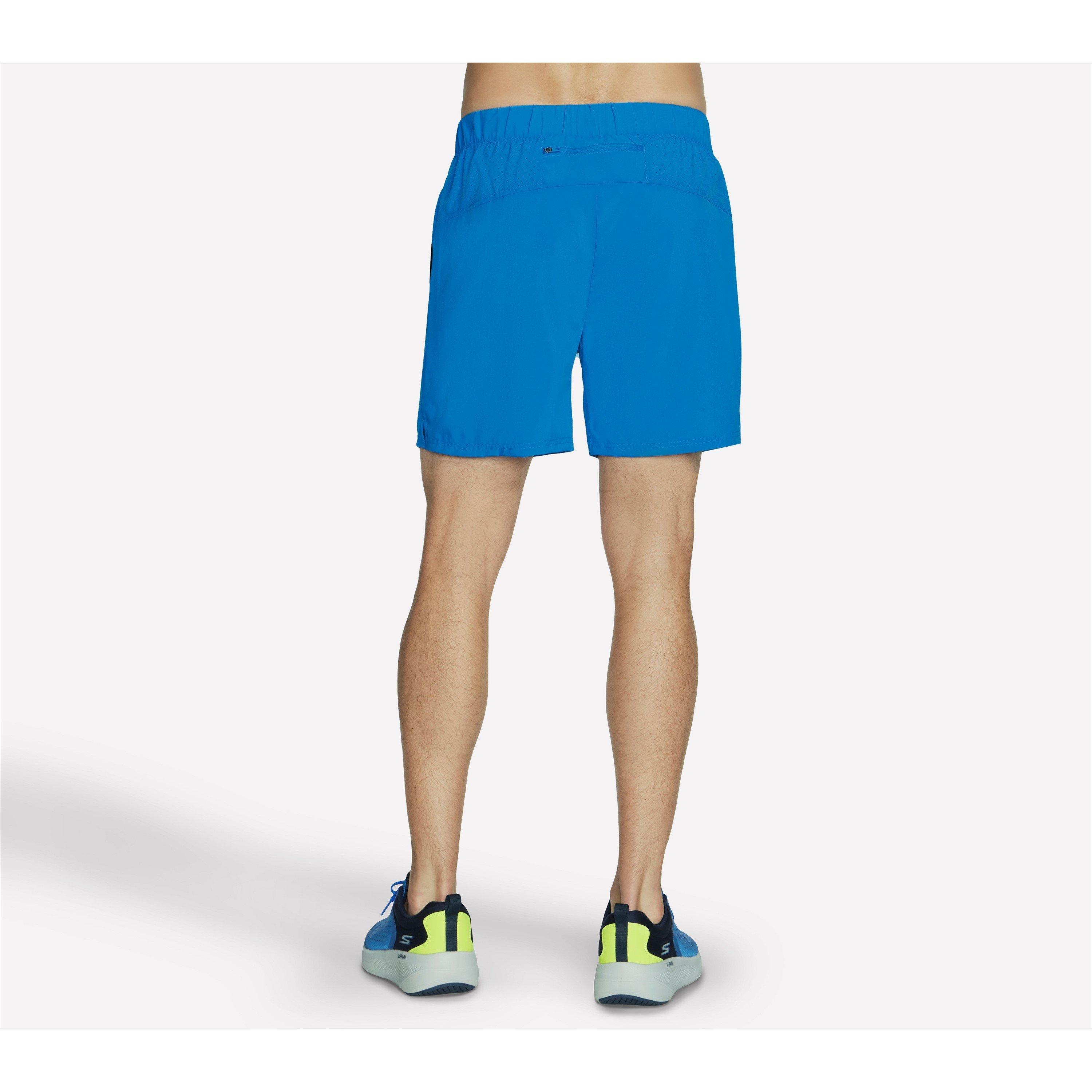 Blue/Green - Skechers - Skechers Performance Mesh 8 Short Gym Mens - 4