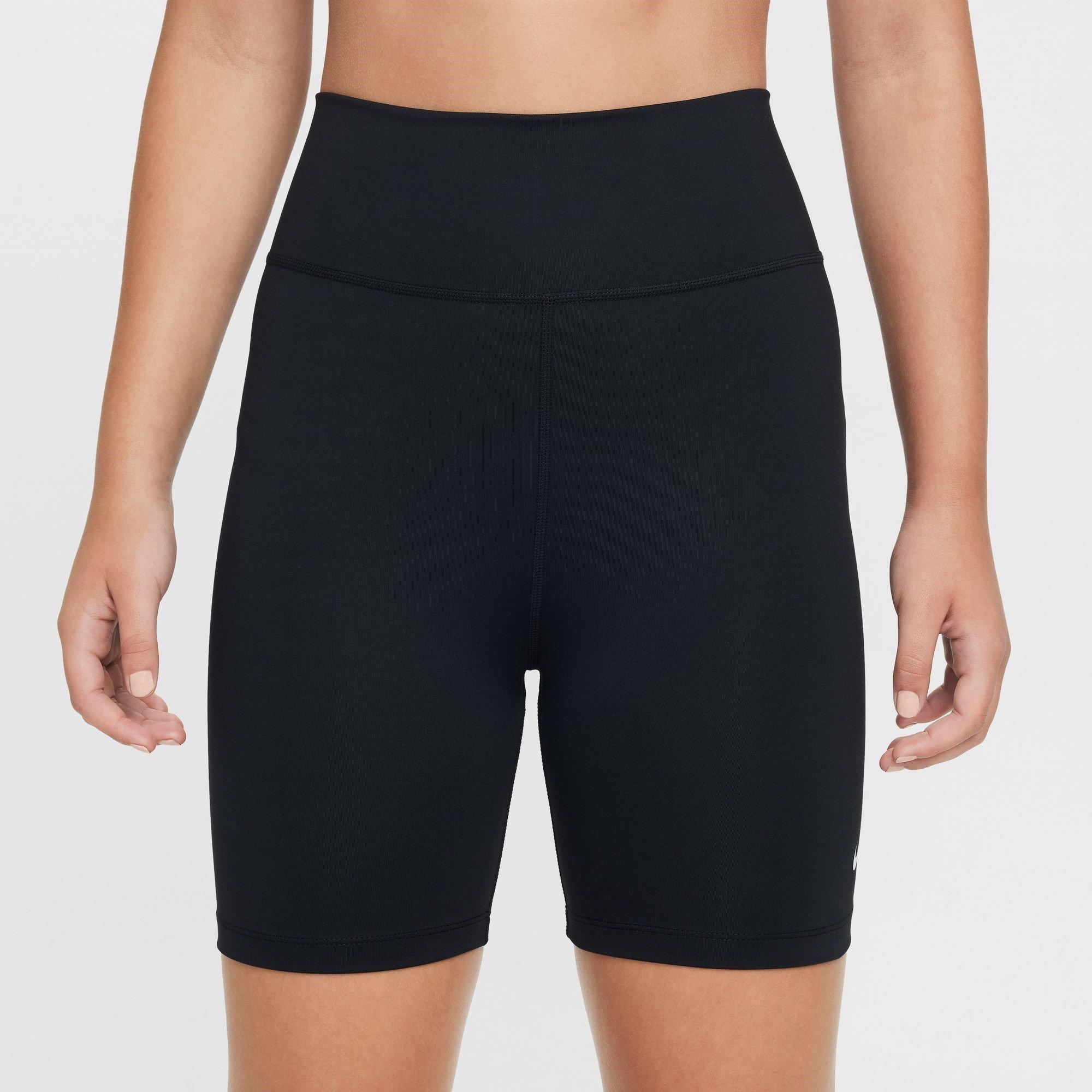 Crno/Bijelo - Nike - Sportswear Big Kids' (Girls') Bike Shorts - 1