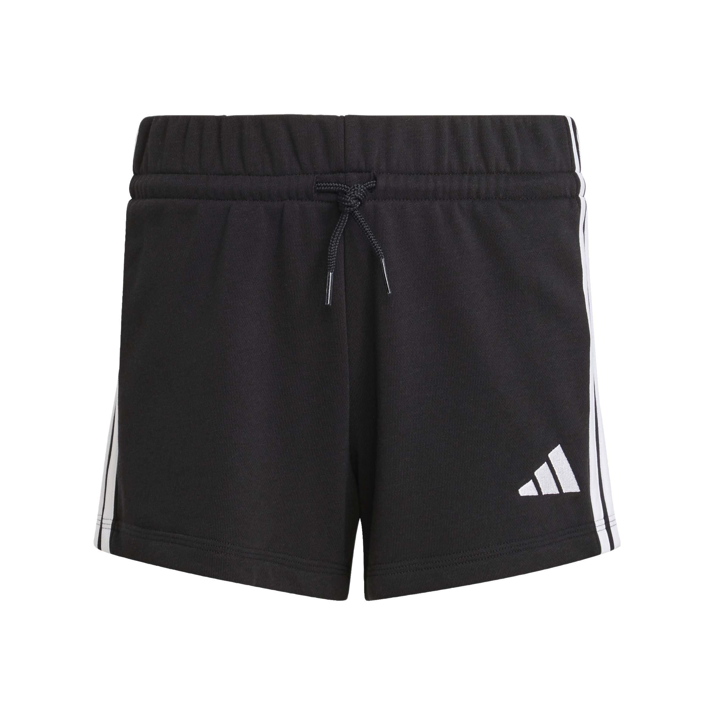 Black/White - adidas - Kids' 3S Cotton Jogger Shorts - 1