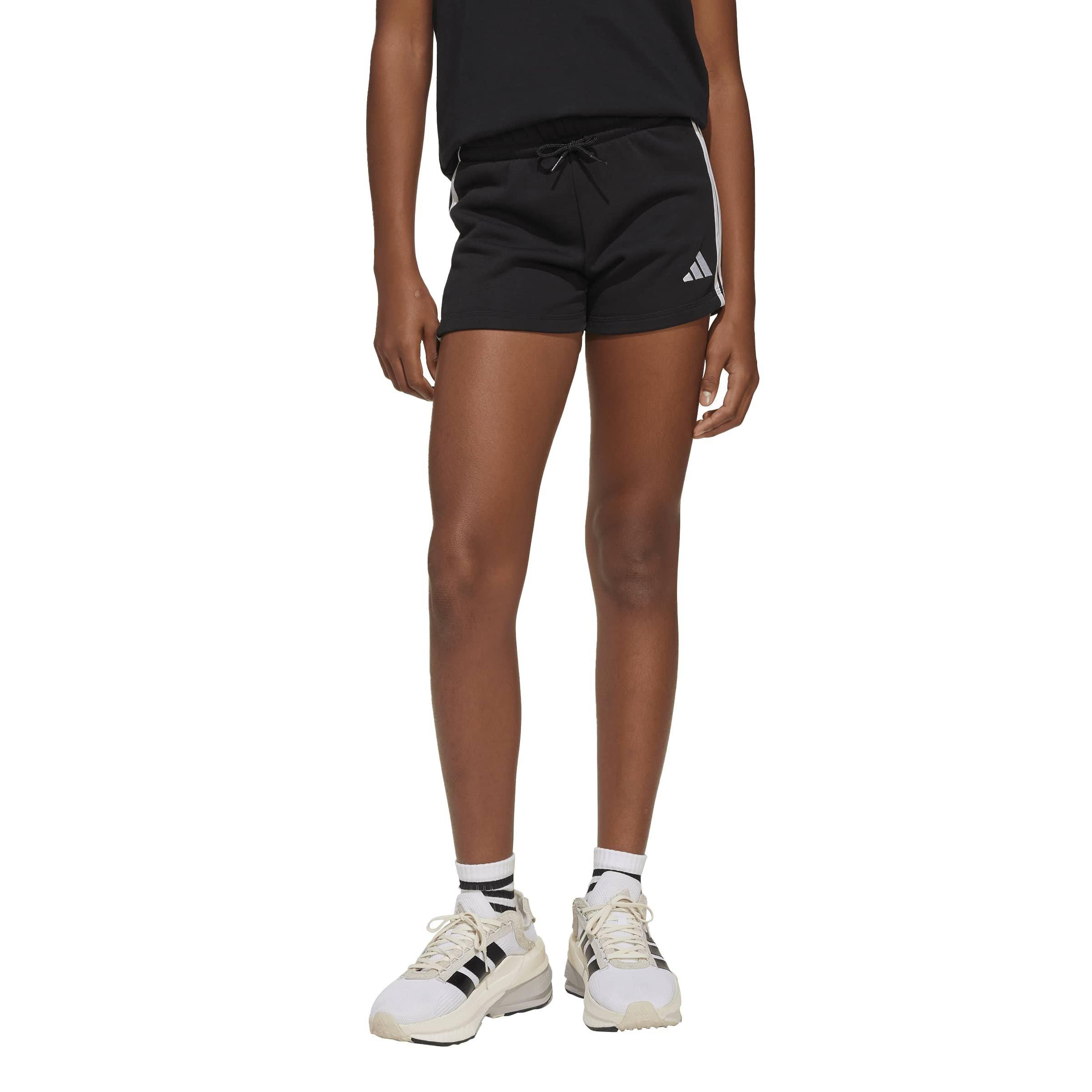 Black/White - adidas - Kids' 3S Cotton Jogger Shorts - 2