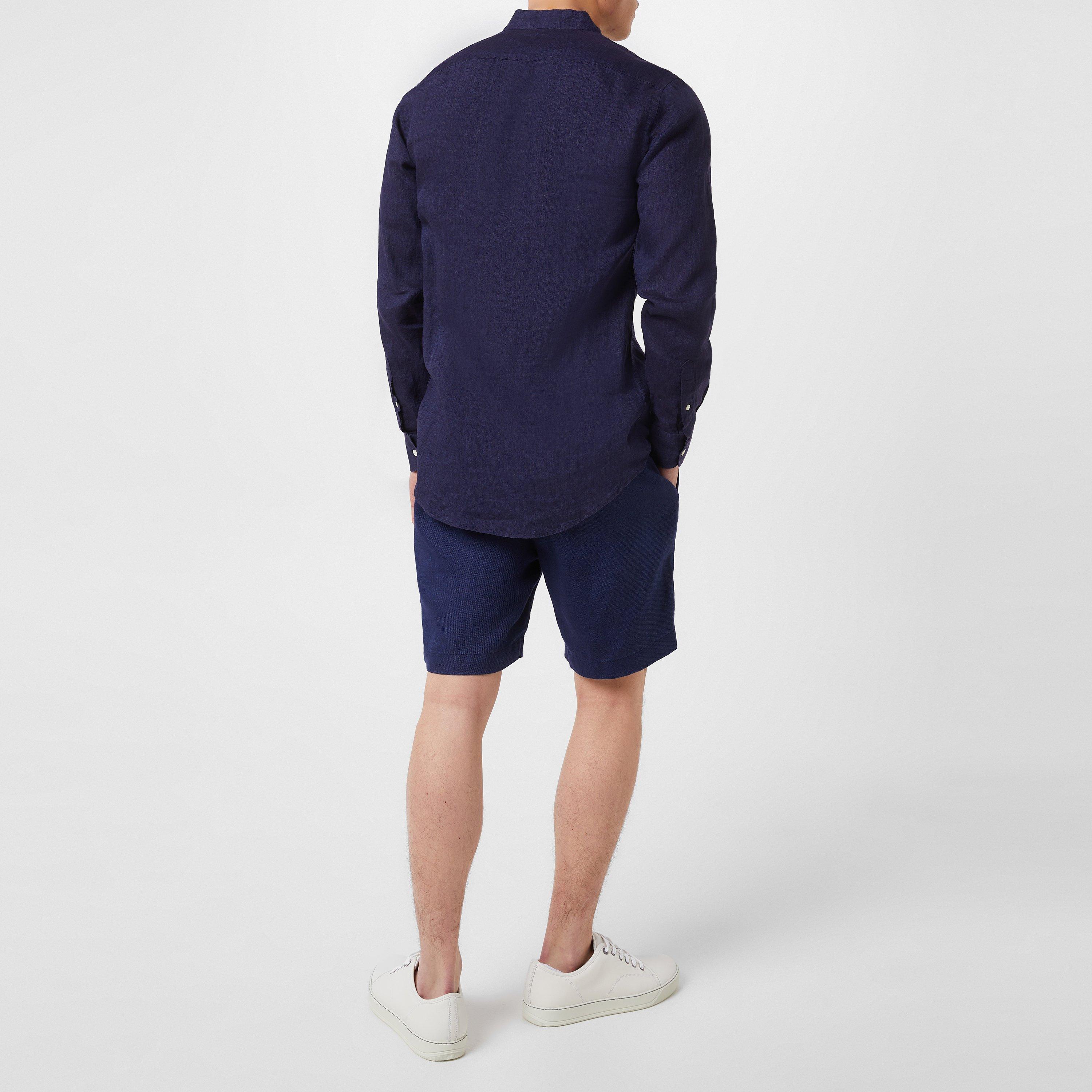 Navy Blue - Frescobol Carioca - Linen Shorts - 3