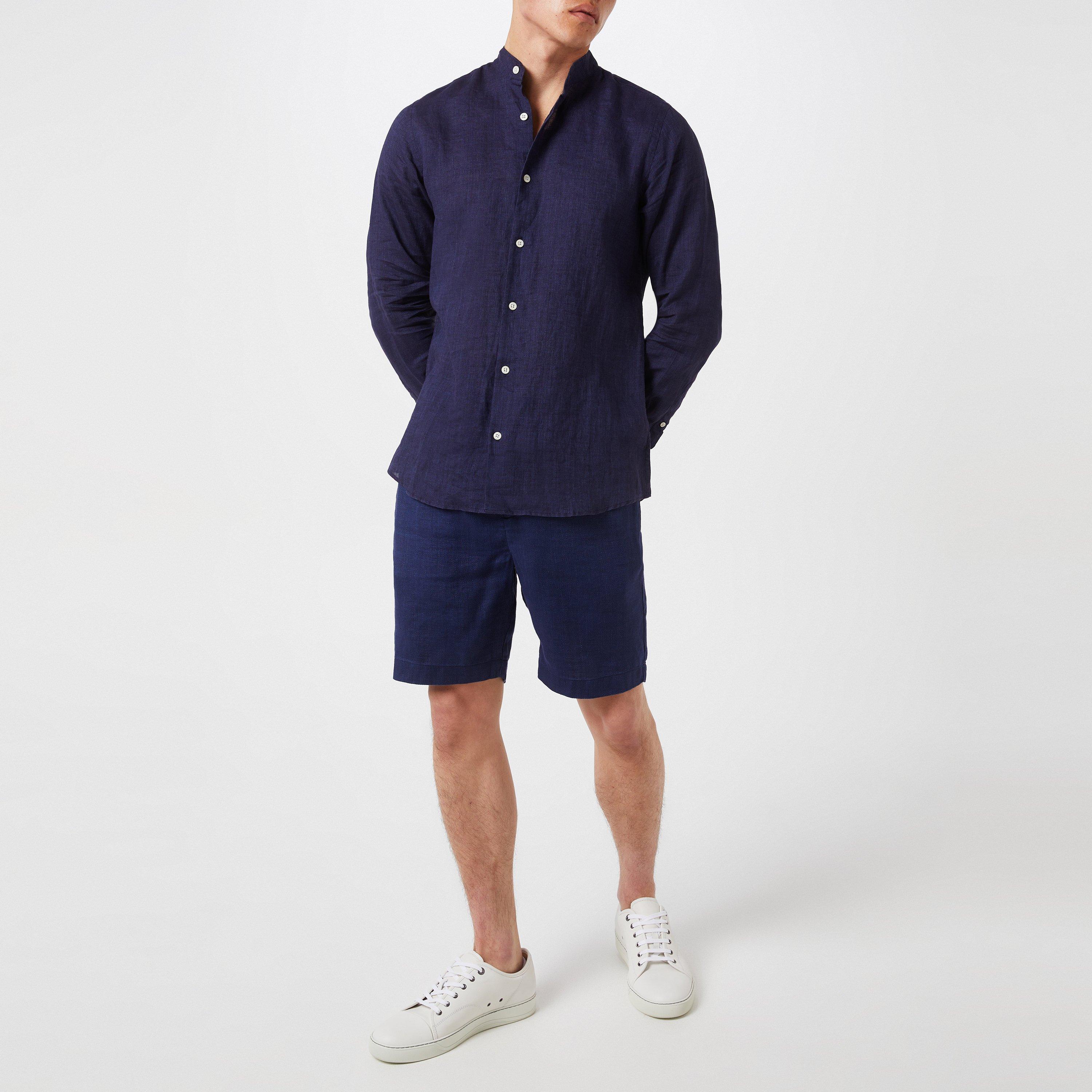 Navy Blue - Frescobol Carioca - Linen Shorts - 6