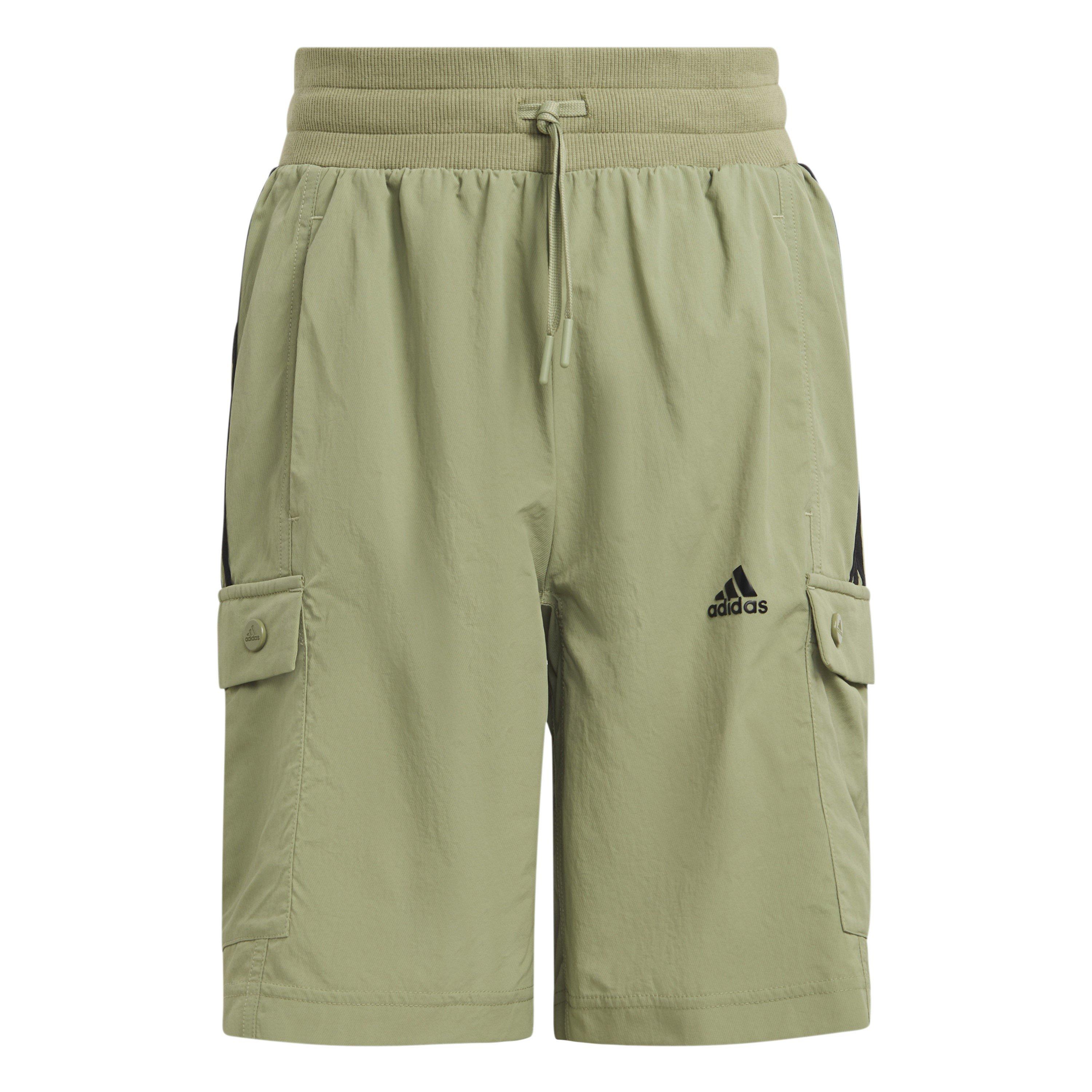 Adidas  Kids Jersey Jogger Shorts - Green/Black - 15-16 Years