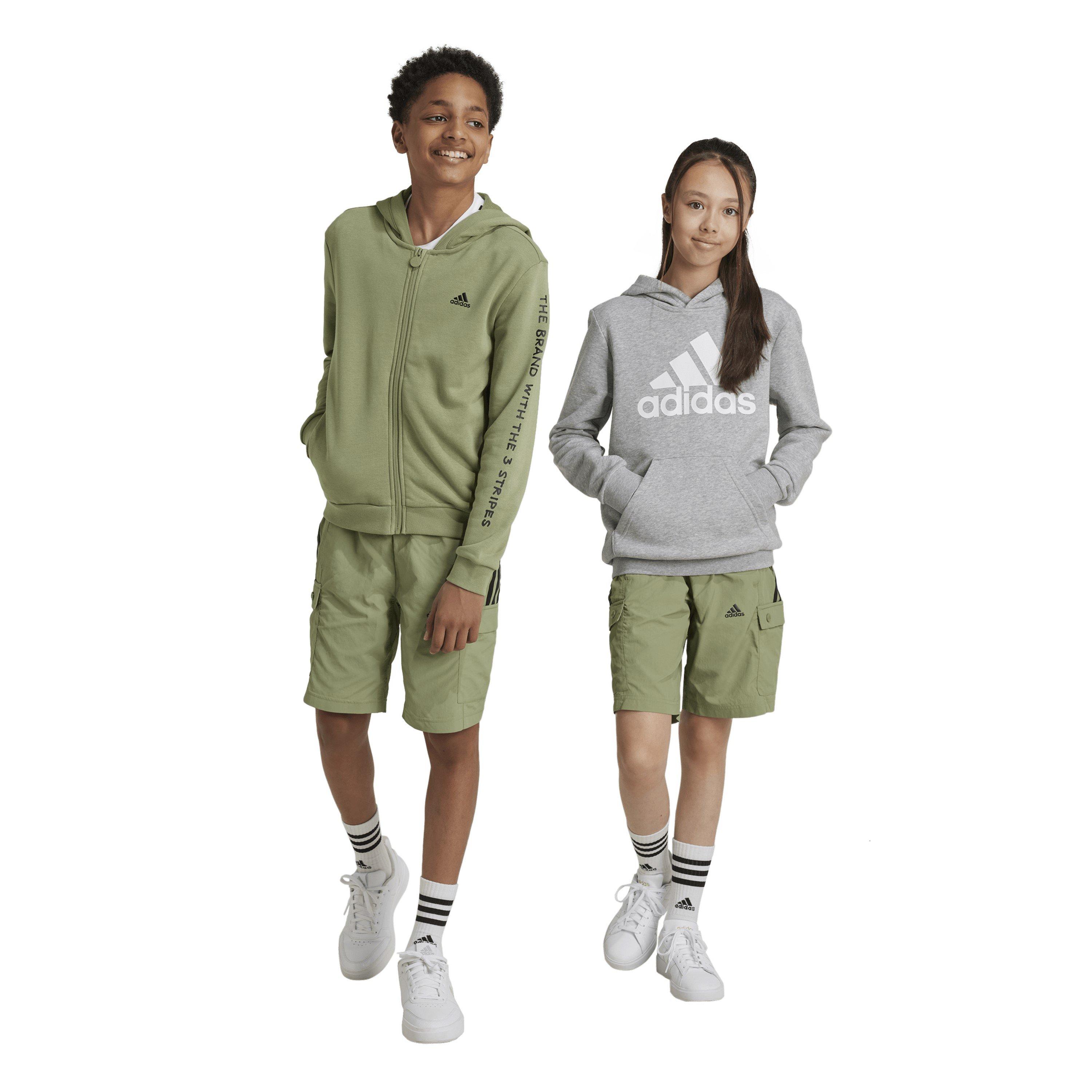 Green/Black - adidas - Unisex Kids Jersey Jogger Shorts - 2