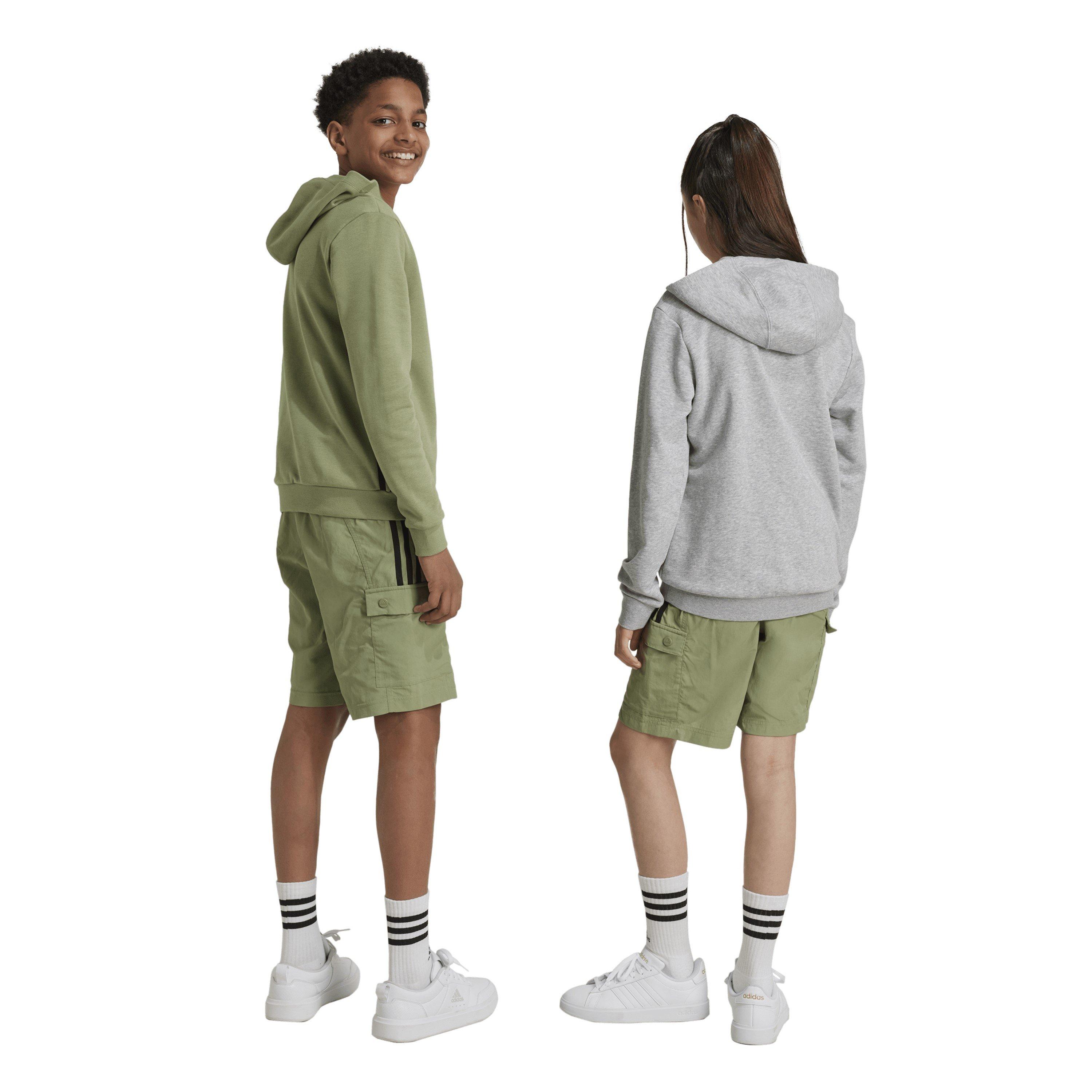 Green/Black - adidas - Unisex Kids Jersey Jogger Shorts - 3
