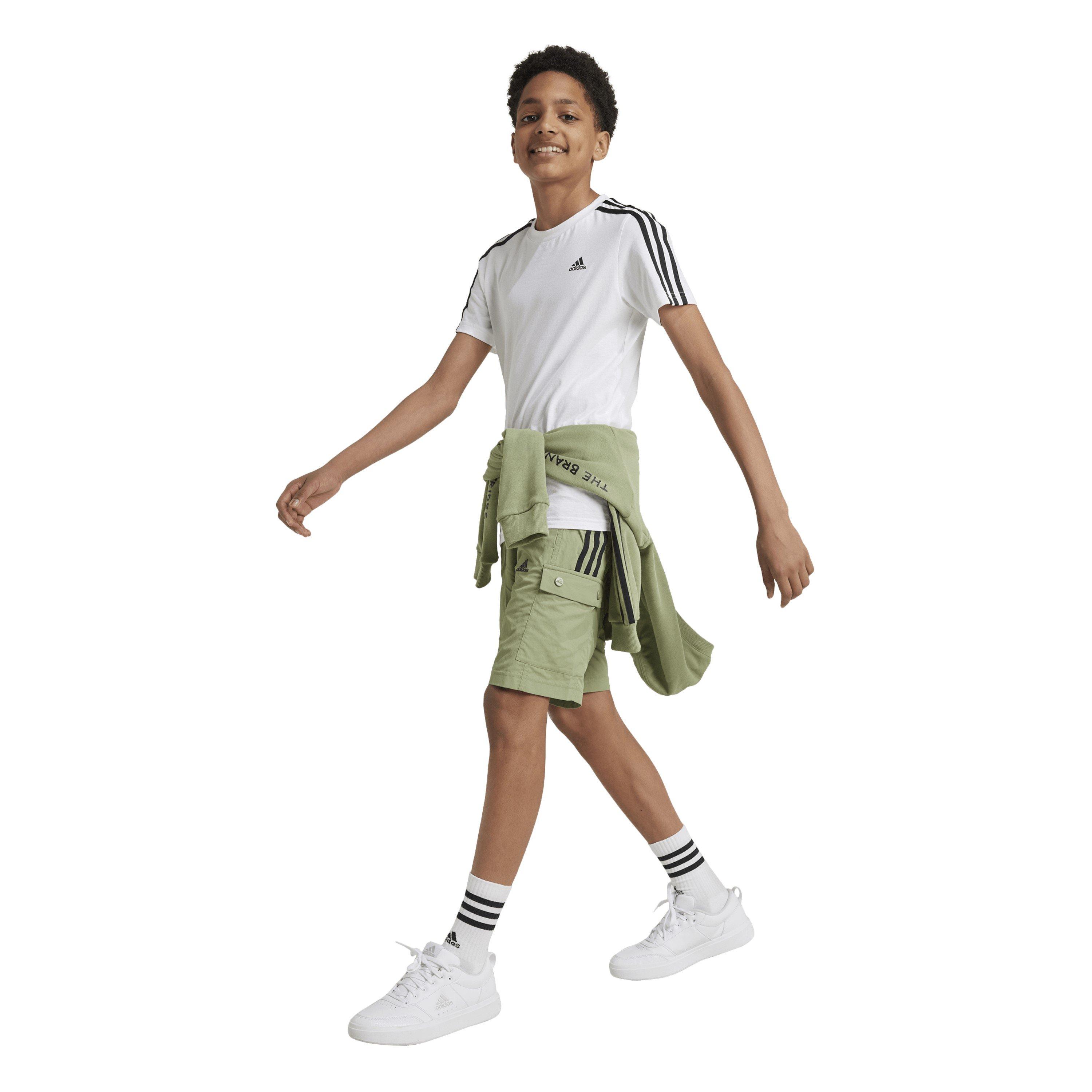 Green/Black - adidas - Unisex Kids Jersey Jogger Shorts - 7