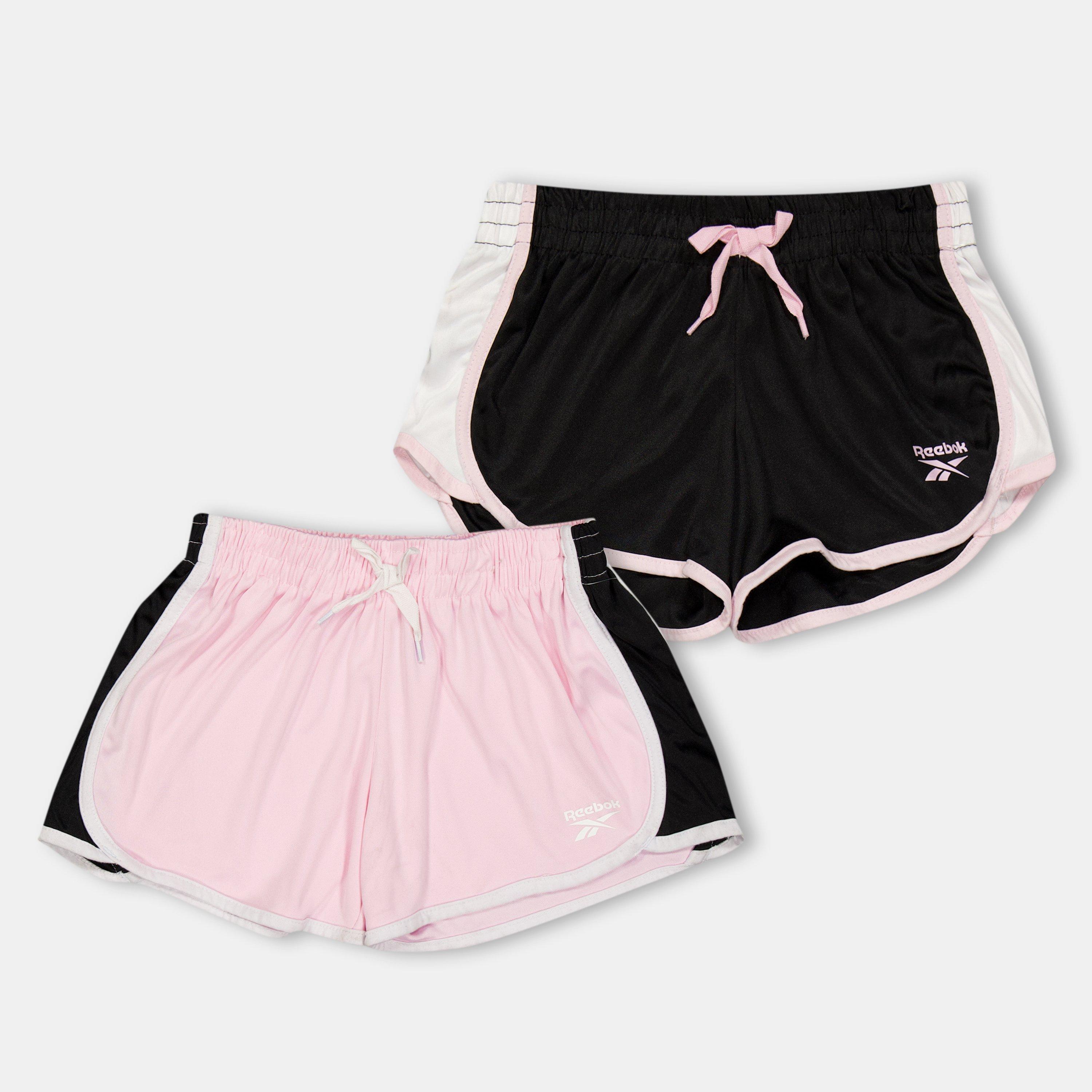 Reebok Girls Jersey Jogger Shorts - Pink Lady - 7-8 (S)