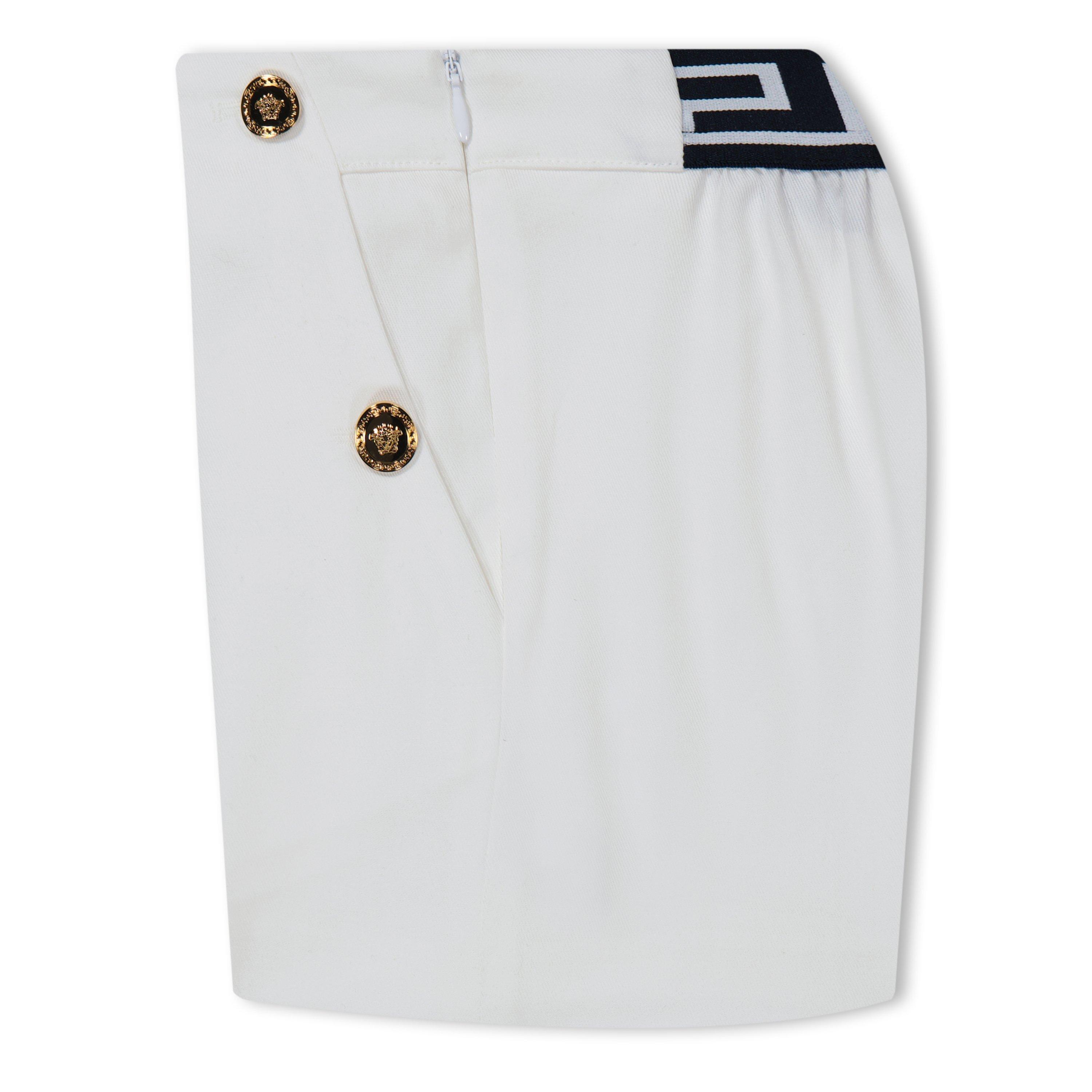 White 1W010 - Versace - Unisex Kids' Logo Fleece Jogger Shorts - 3