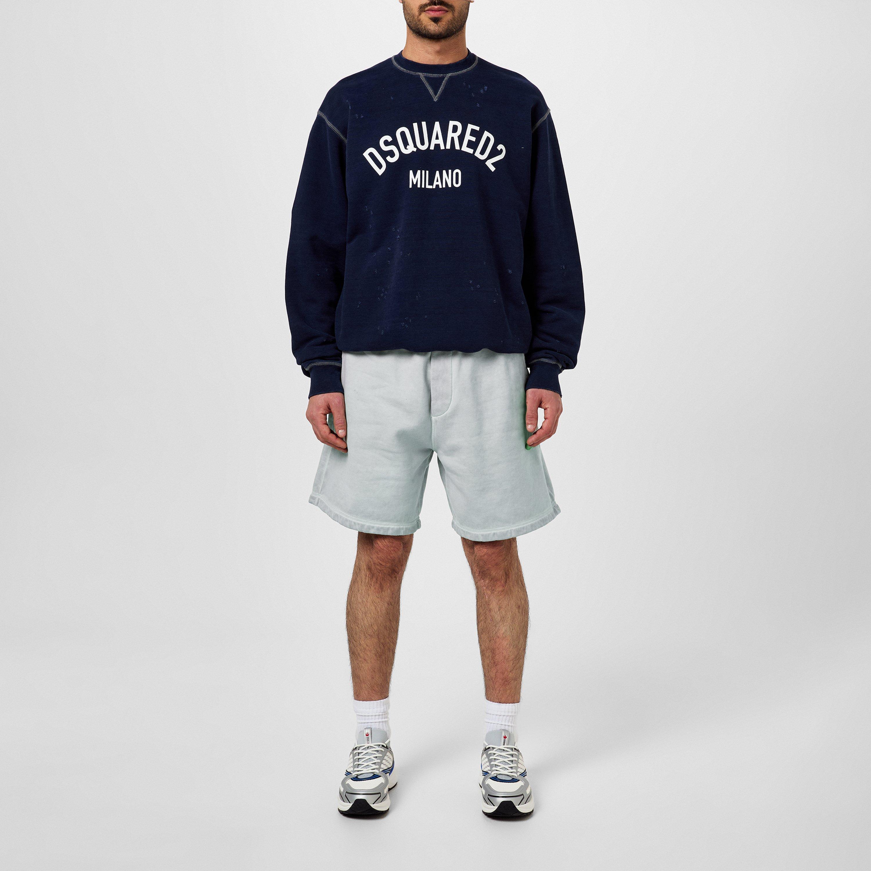 Mint - DSquared2 - Men's Fleece Jogger Shorts - 4