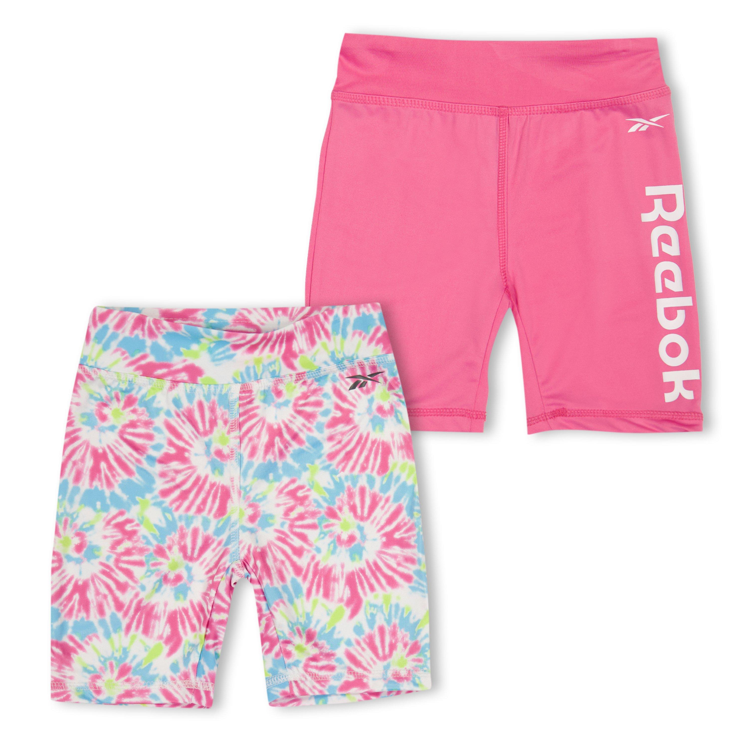 Carmine Rose - Reebok - Kids' T Dye Swrl Jersey Jogger Shorts - 1