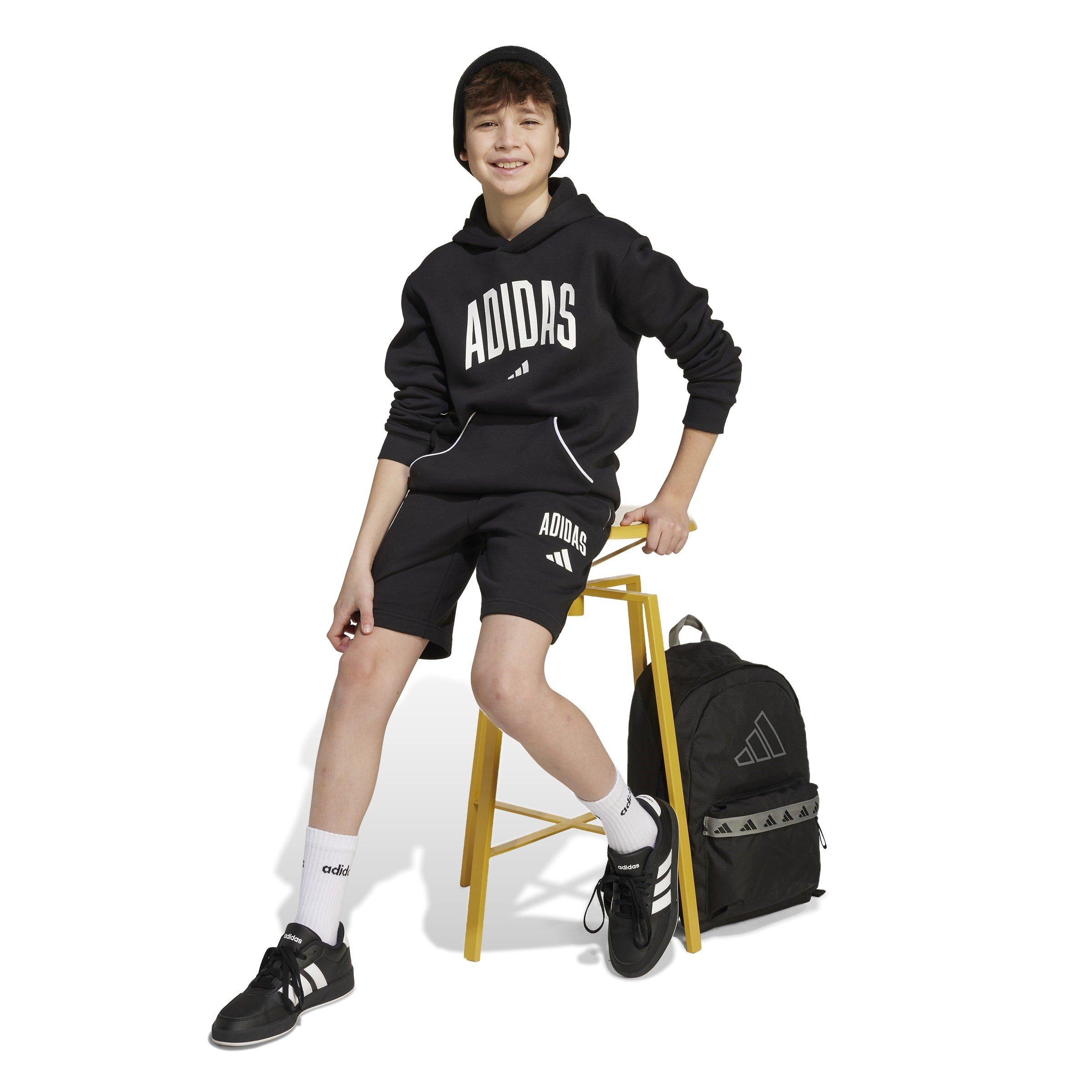 Schwarz/Weiß - adidas - Unisex Kids' Jersey Jogger Shorts - 7