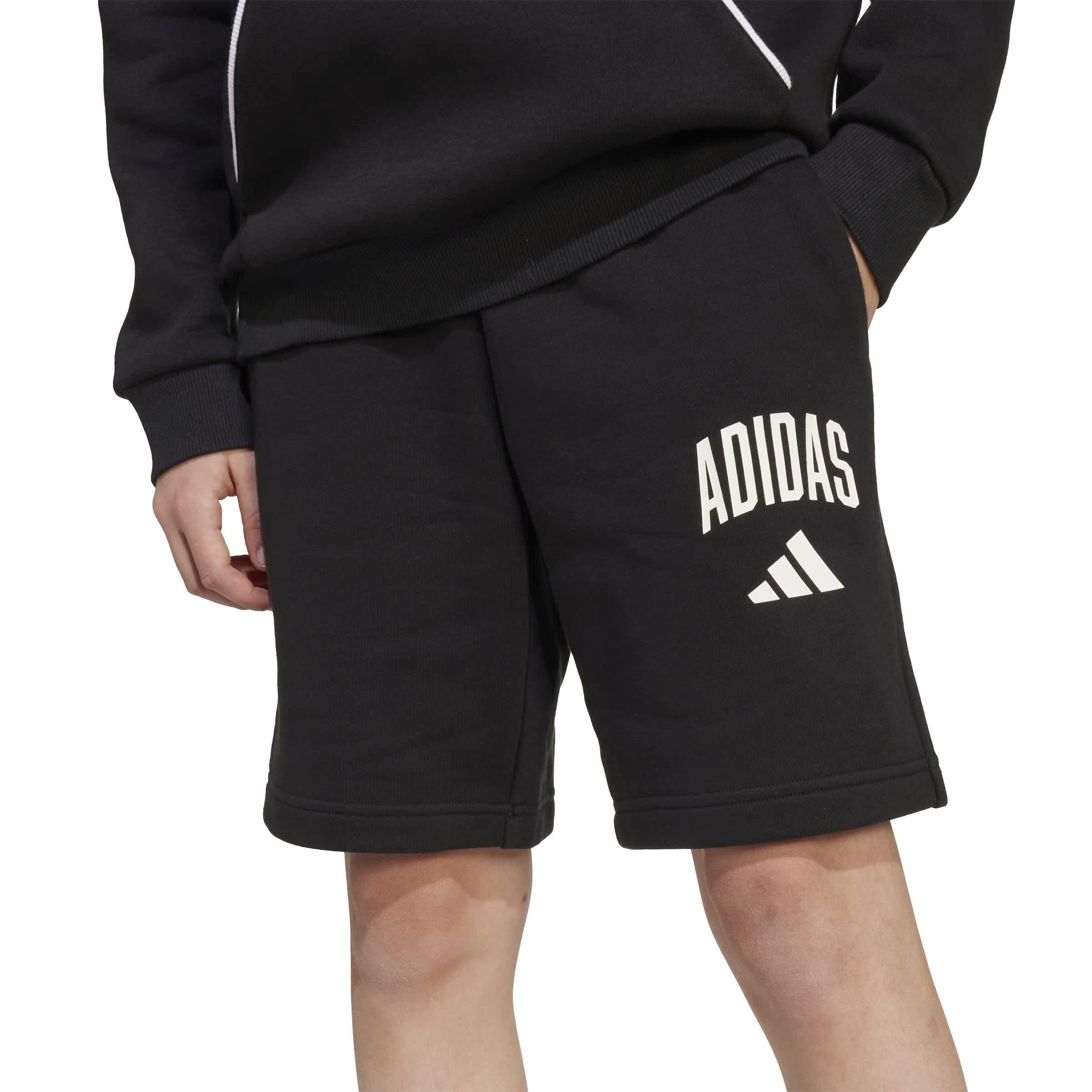 Schwarz/Weiß - adidas - Unisex Kids' Jersey Jogger Shorts - 8
