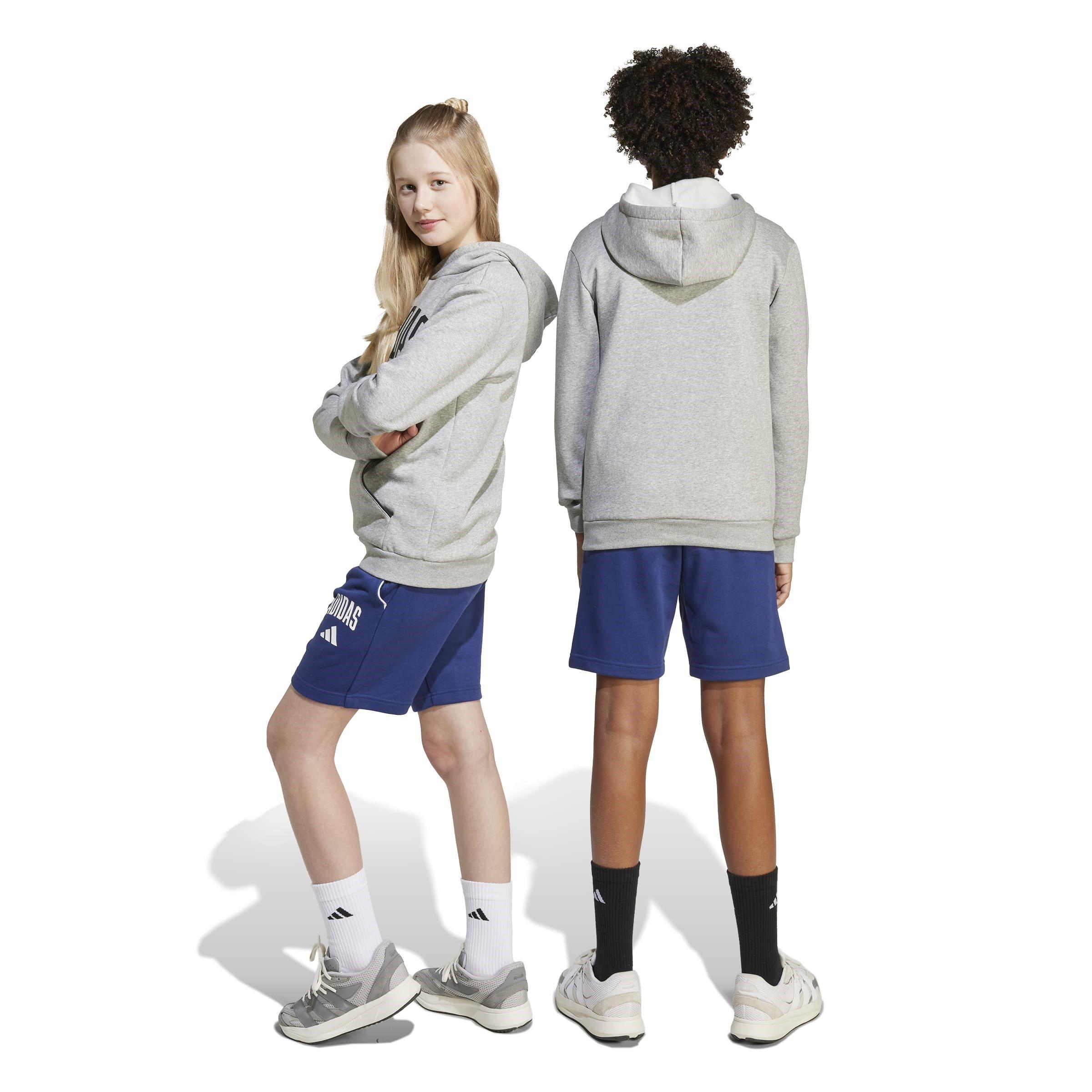 Dk Blue/White - adidas - Unisex Kids' Jersey Jogger Shorts - 4