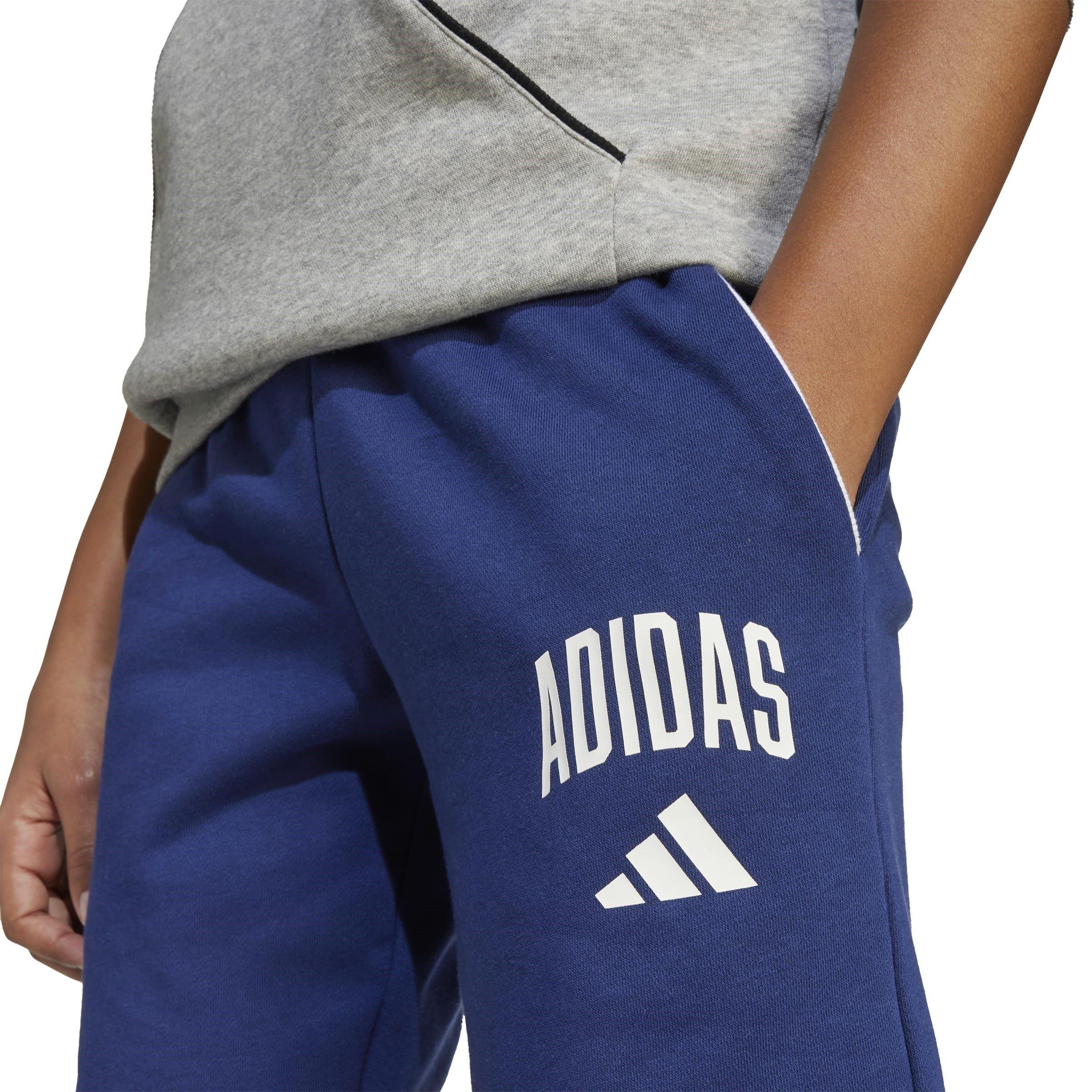 Dk Blue/White - adidas - Unisex Kids' Jersey Jogger Shorts - 7