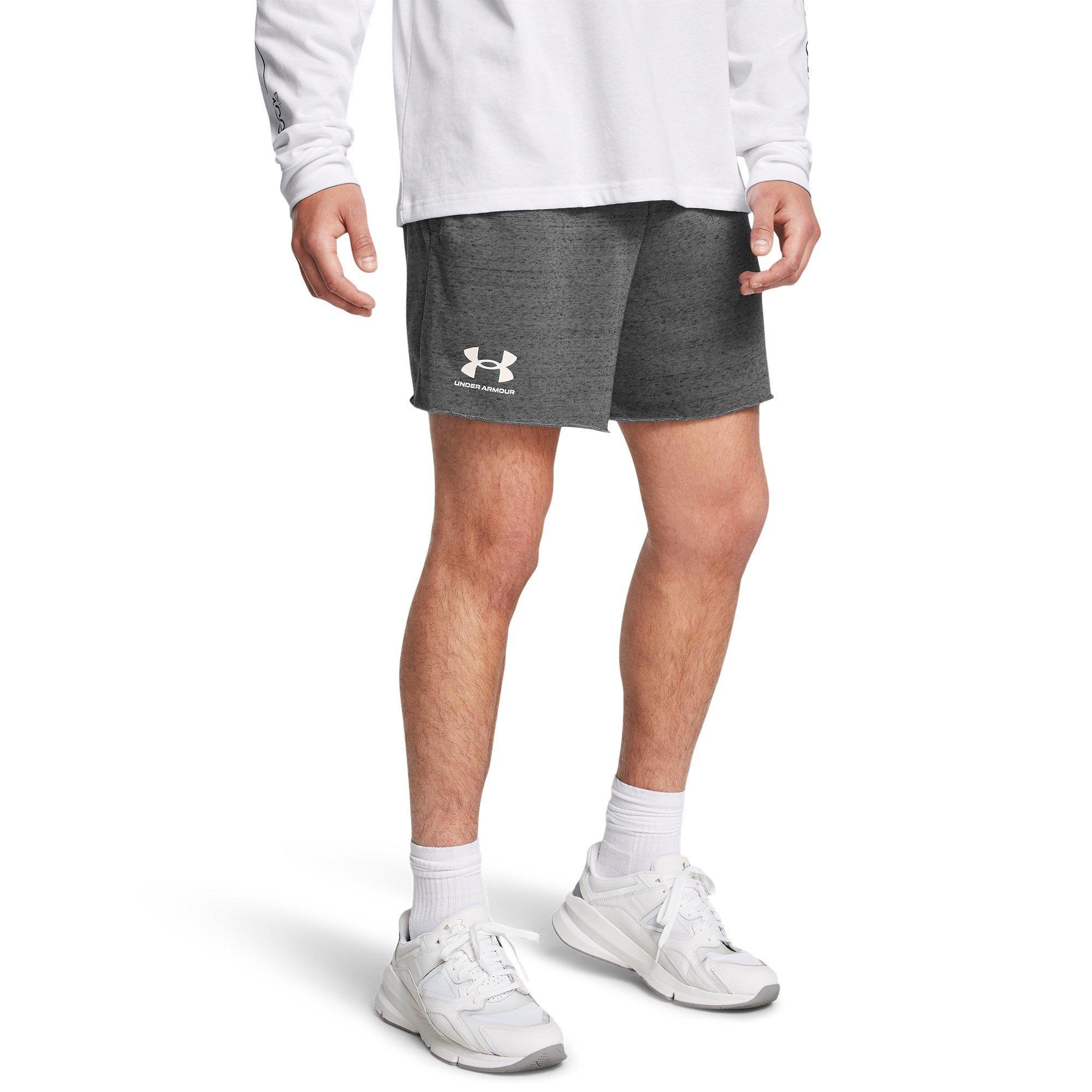 Crock/Onyx Wht - Under Armour - Men's Rival Terry Jogger Shorts - 2