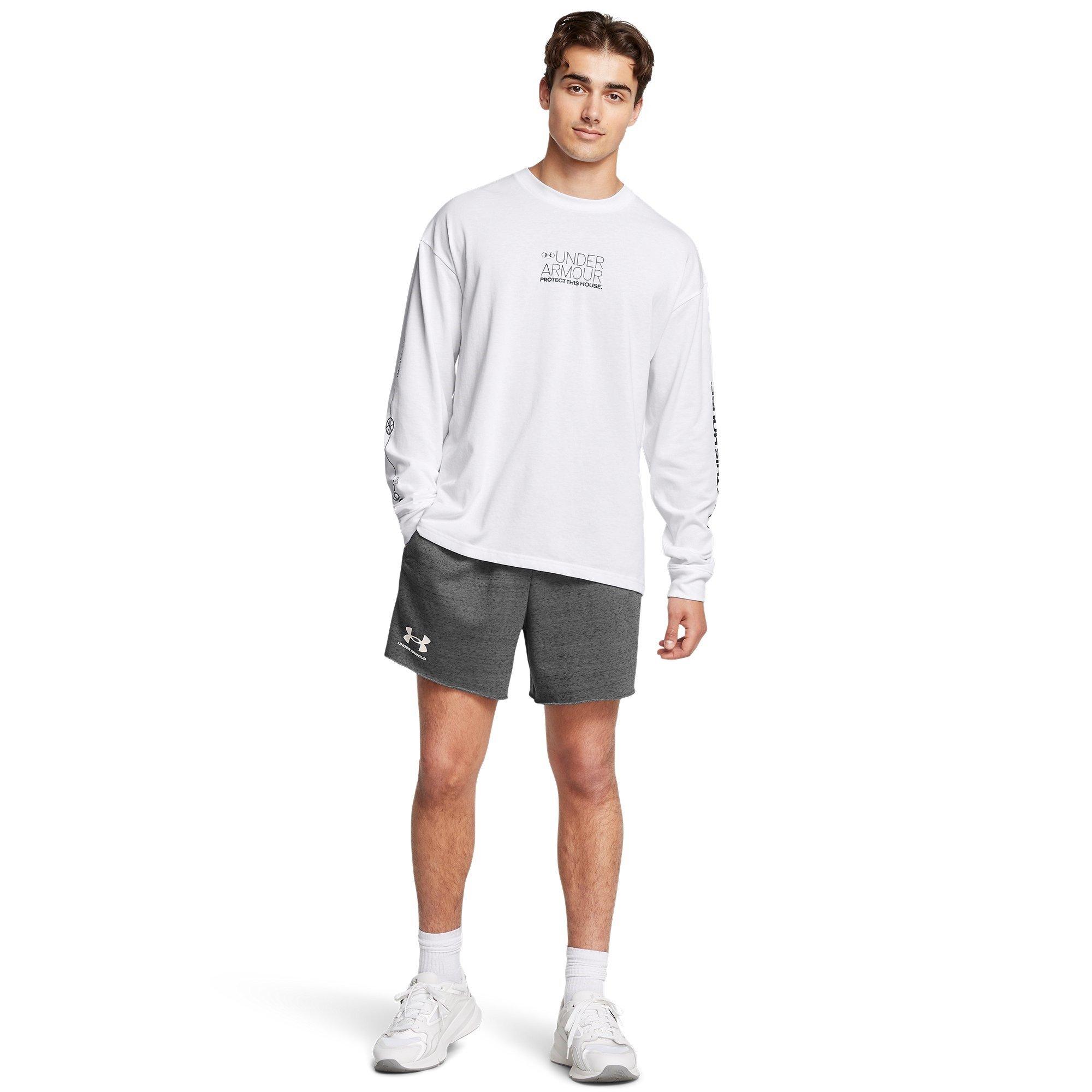 Crock/Onyx Wht - Under Armour - Men's Rival Terry Jogger Shorts - 4