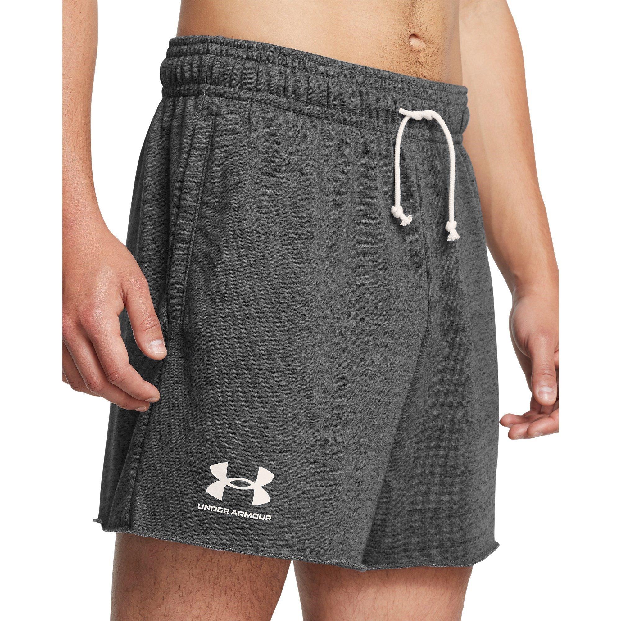 Crock/Onyx Wht - Under Armour - Men's Rival Terry Jogger Shorts - 5